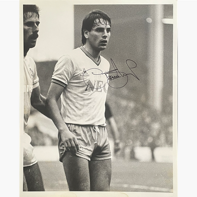 Graeme Sharp – Signed 25.5cm x 20cm Black & White Action Press Photo