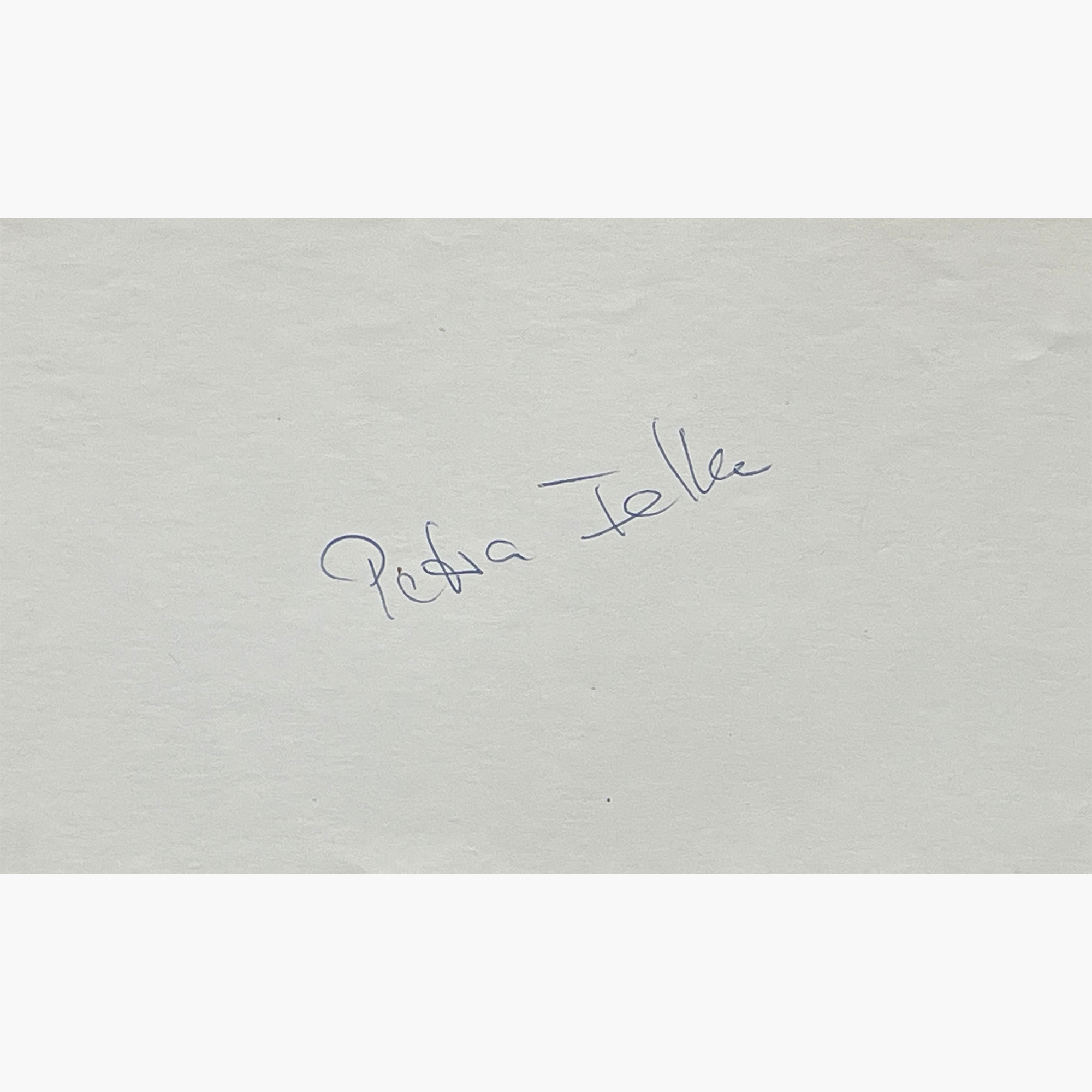 Petra Felke – Signed 14cm x 11cm Slip Of Paper