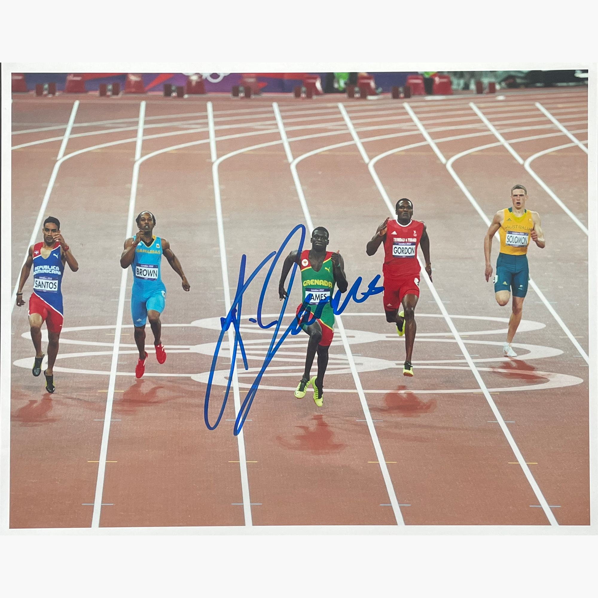 Kirani James – Signed 25.3cm x 20.2cm Colour Action Photo