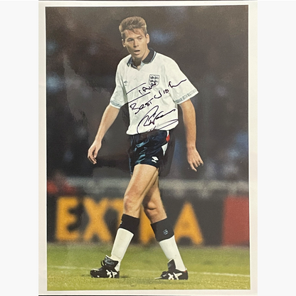 Chris Waddle – Signed 25.5cm x 18.5cm Black & White Action Press Photo
