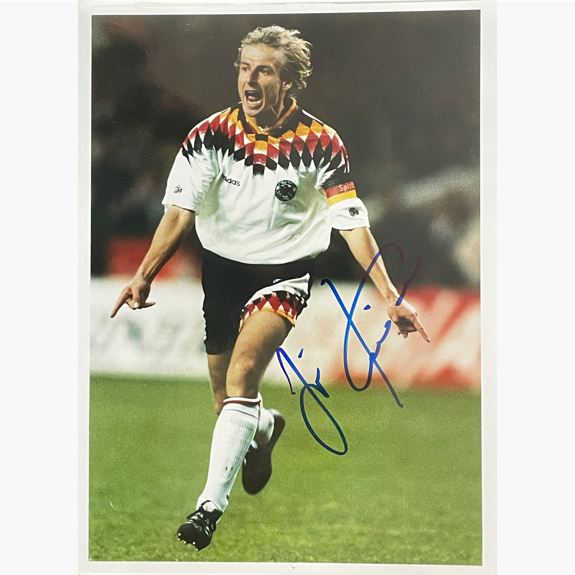 Jürgen Klinsmann – Signed 25.5cm x 18cm Colour Action Photo