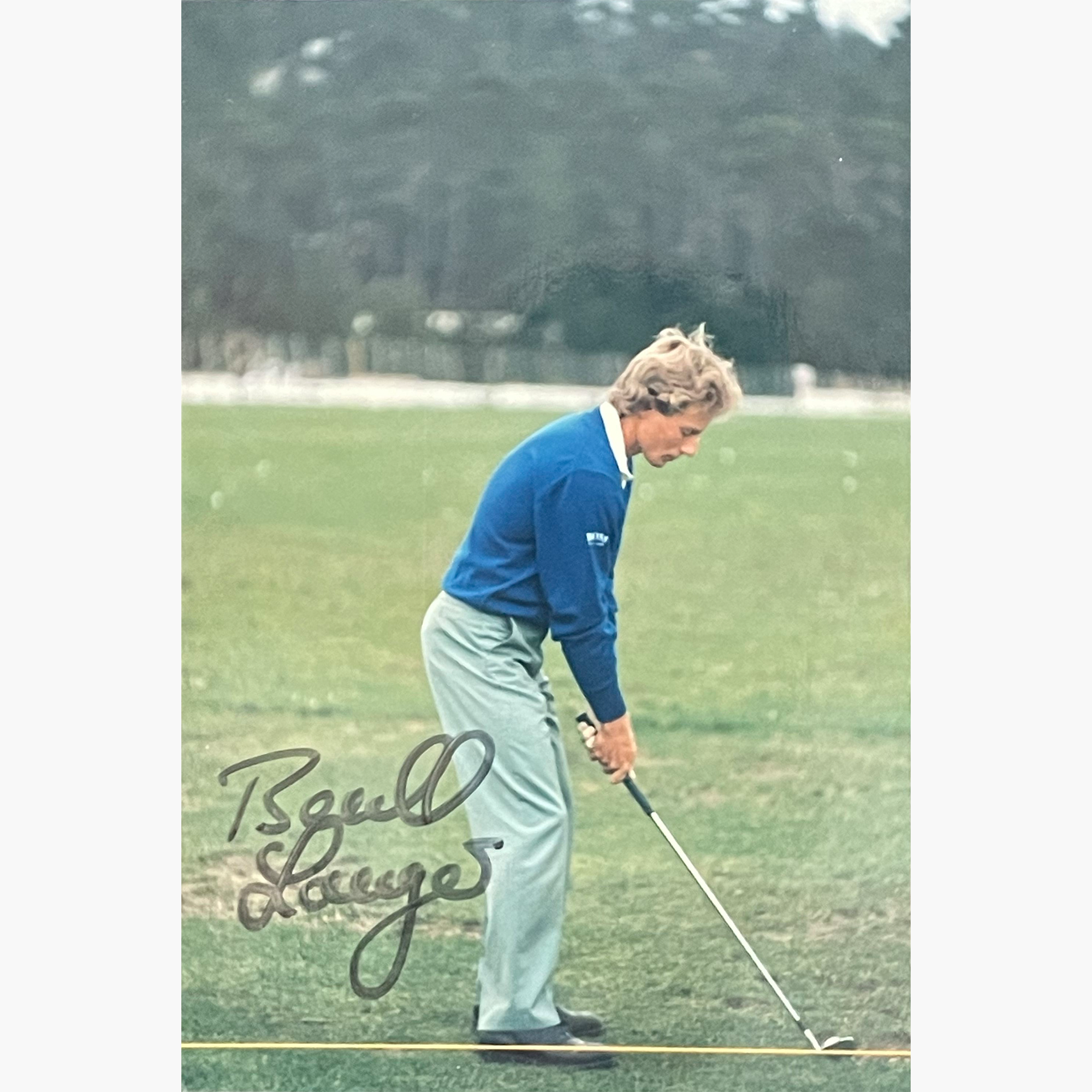 Berhard Langer – Signed 15.3cm x 10.2cm Colour Action Photo