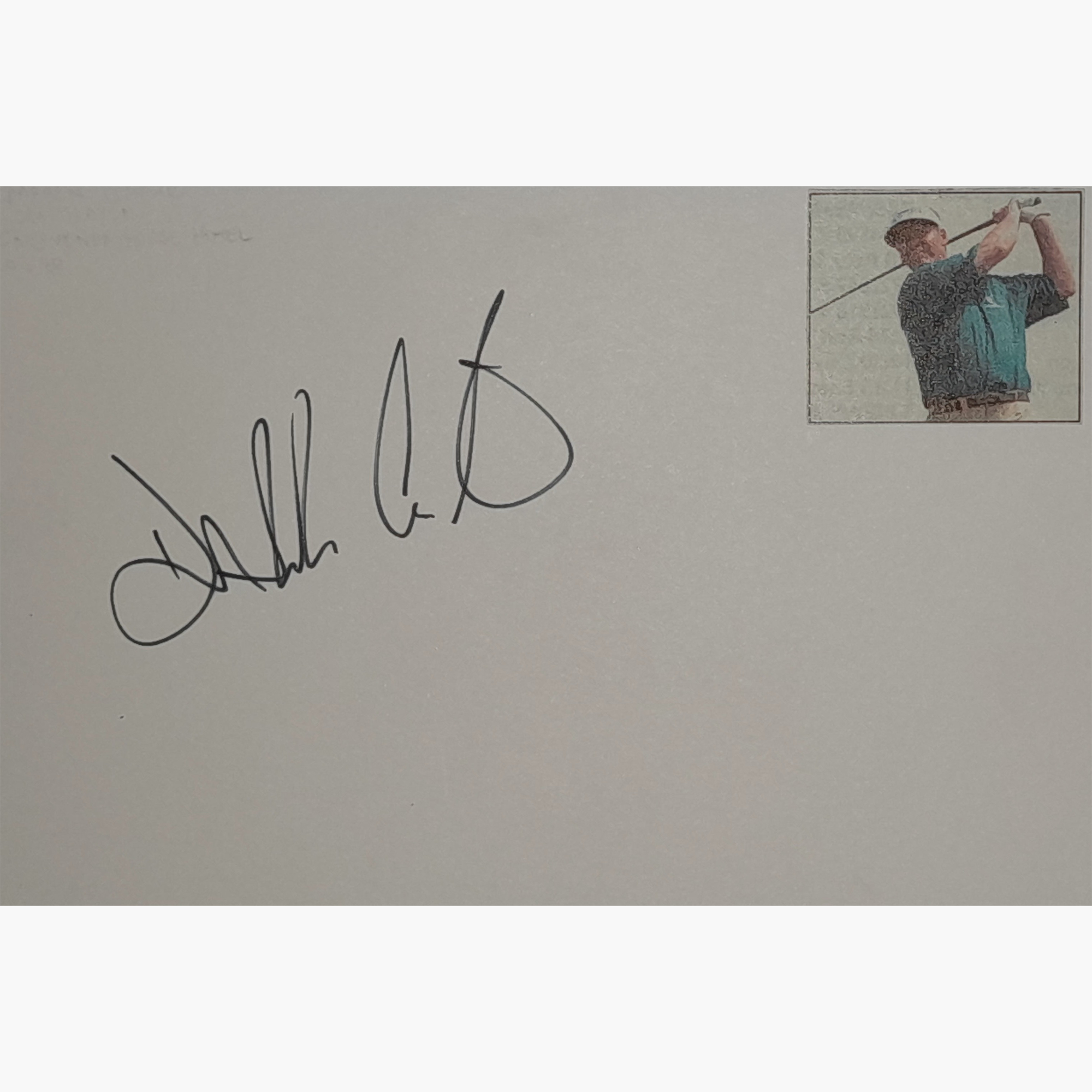 Darren Clarke – Signed 15.2cm x 10.2cm Plain White Card