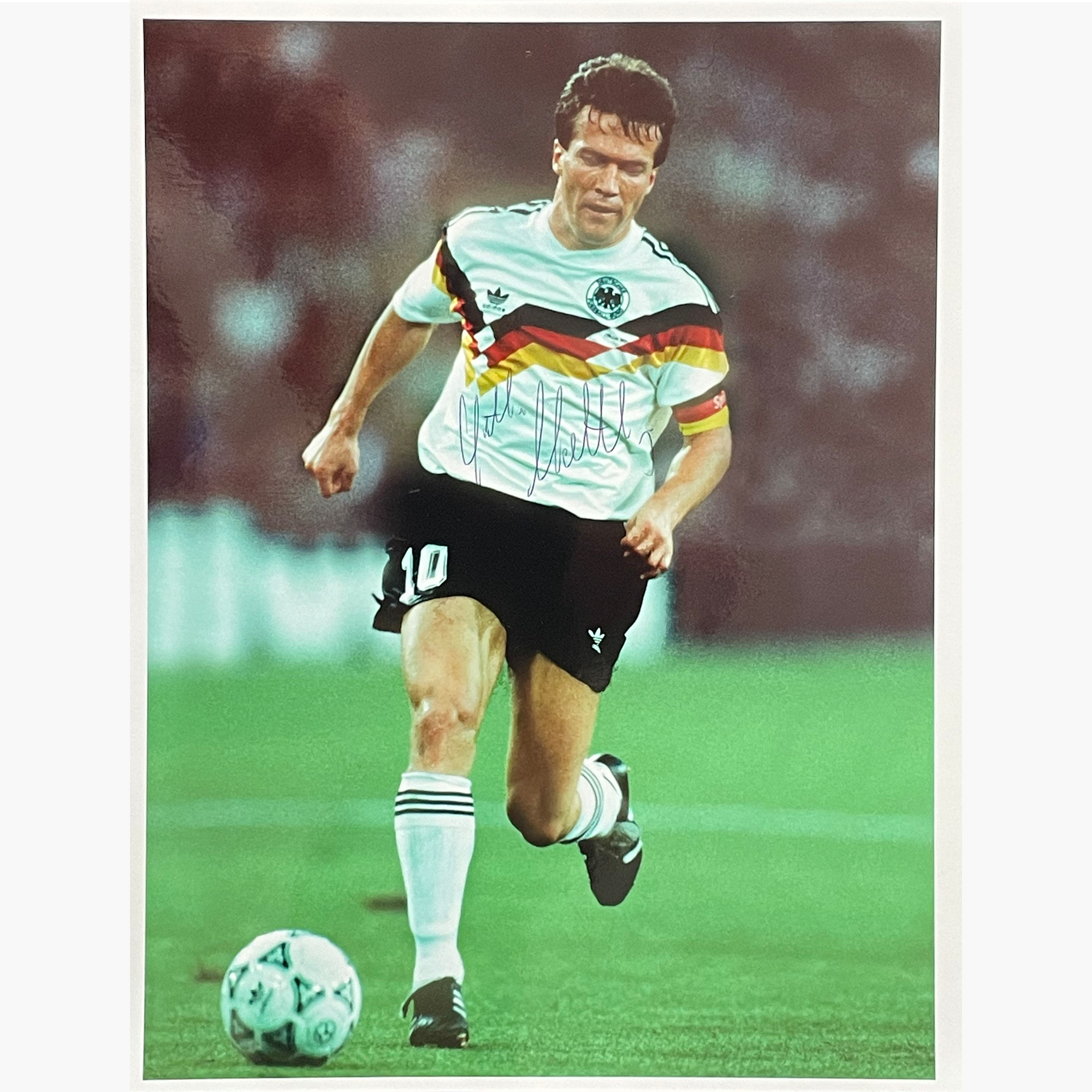 Lothar Matthaus – Signed 25.5cm x 19.5cm Colour Action Photo