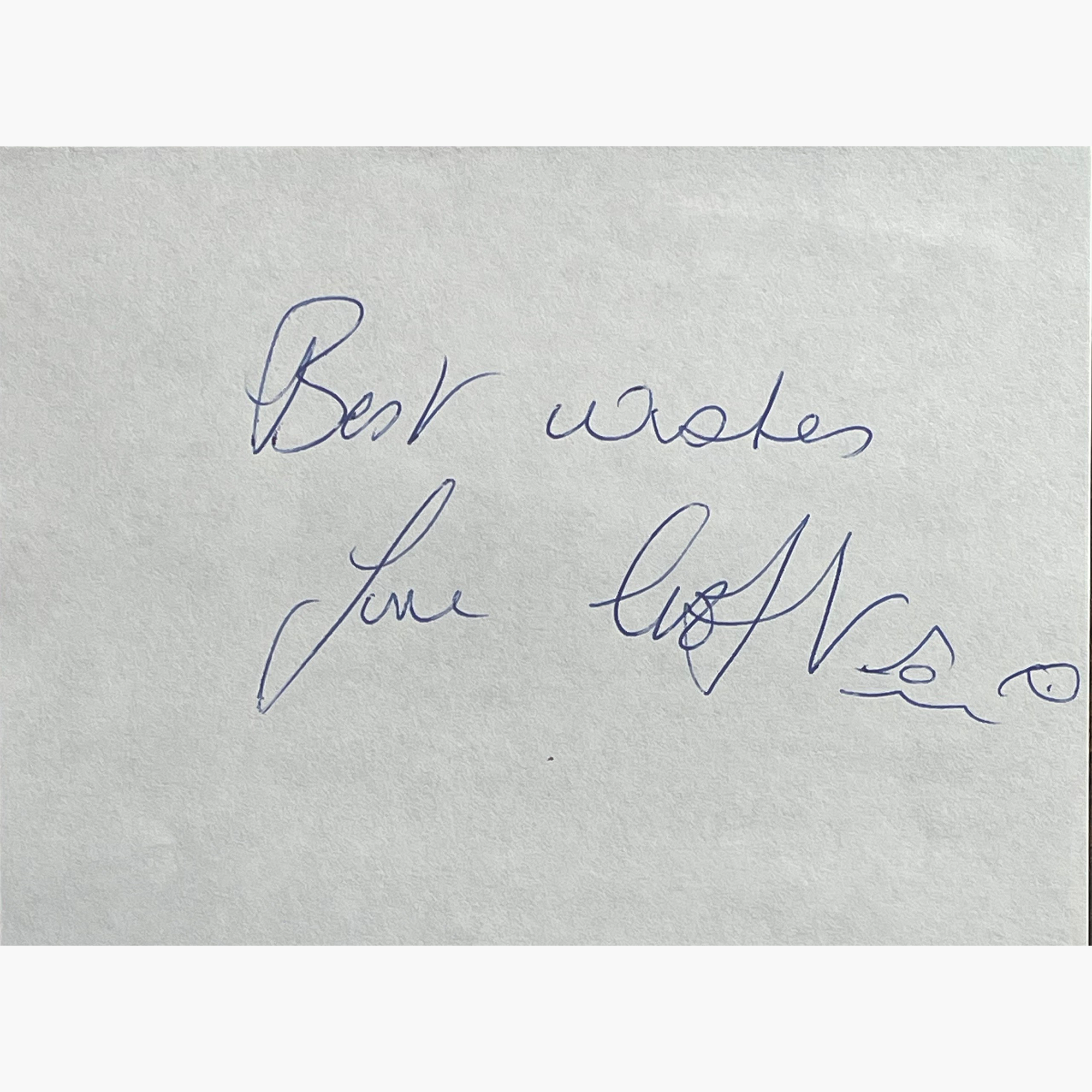 June Croft – Signed 12.7cm x 10cm Slip Of Paper