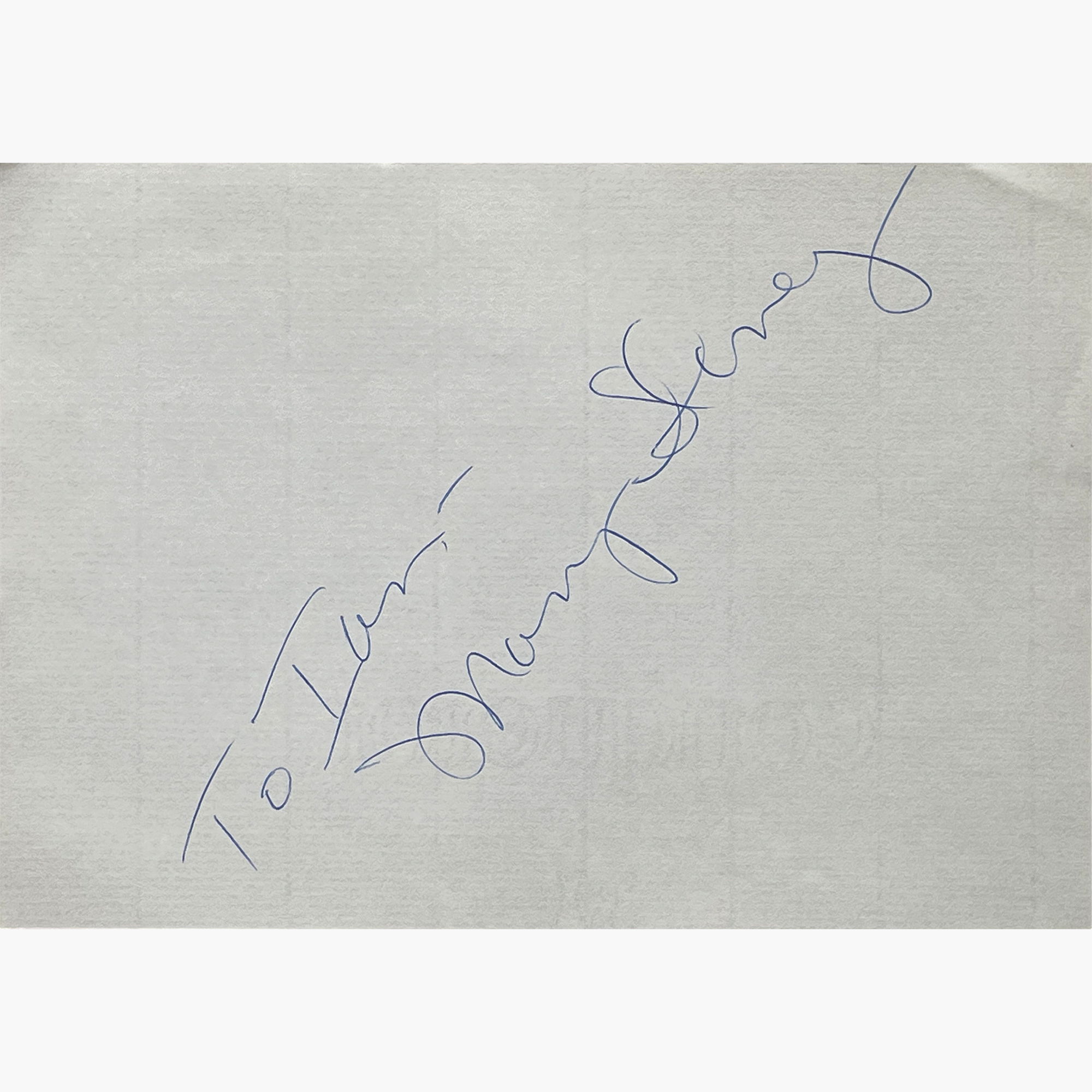 Mary Decker Slaney – Signed 21cm x 14.8cm Slip of Paper