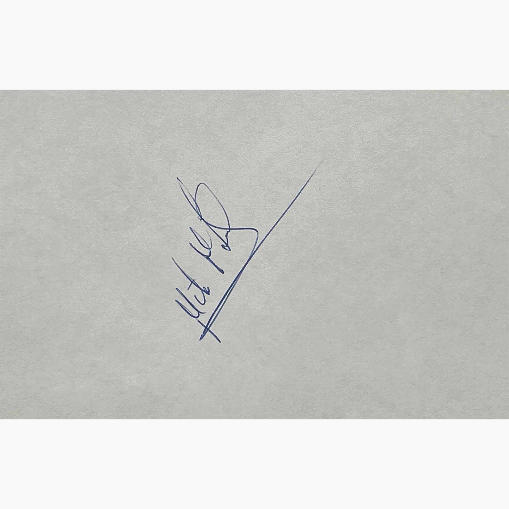 Mike McLeod – Signed 13cm x 10cm Slip Of Paper
