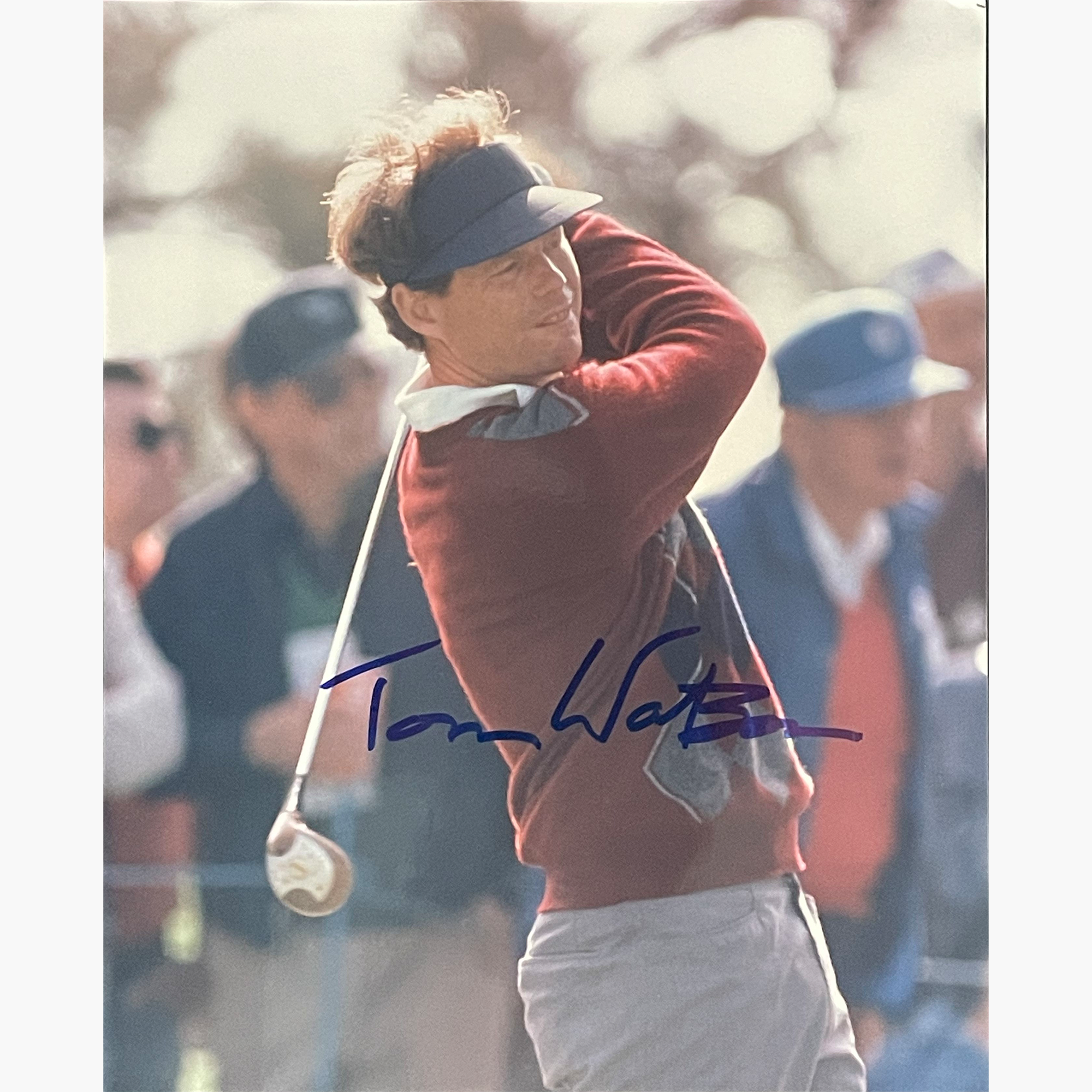 Tom Watson – Signed 25cm x 20.5cm Colour Action Photo