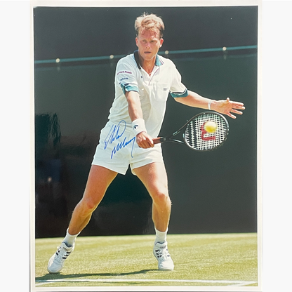 Stefan Edberg - Signed 25.5cm x 20.3cm Colour Action Press Photo