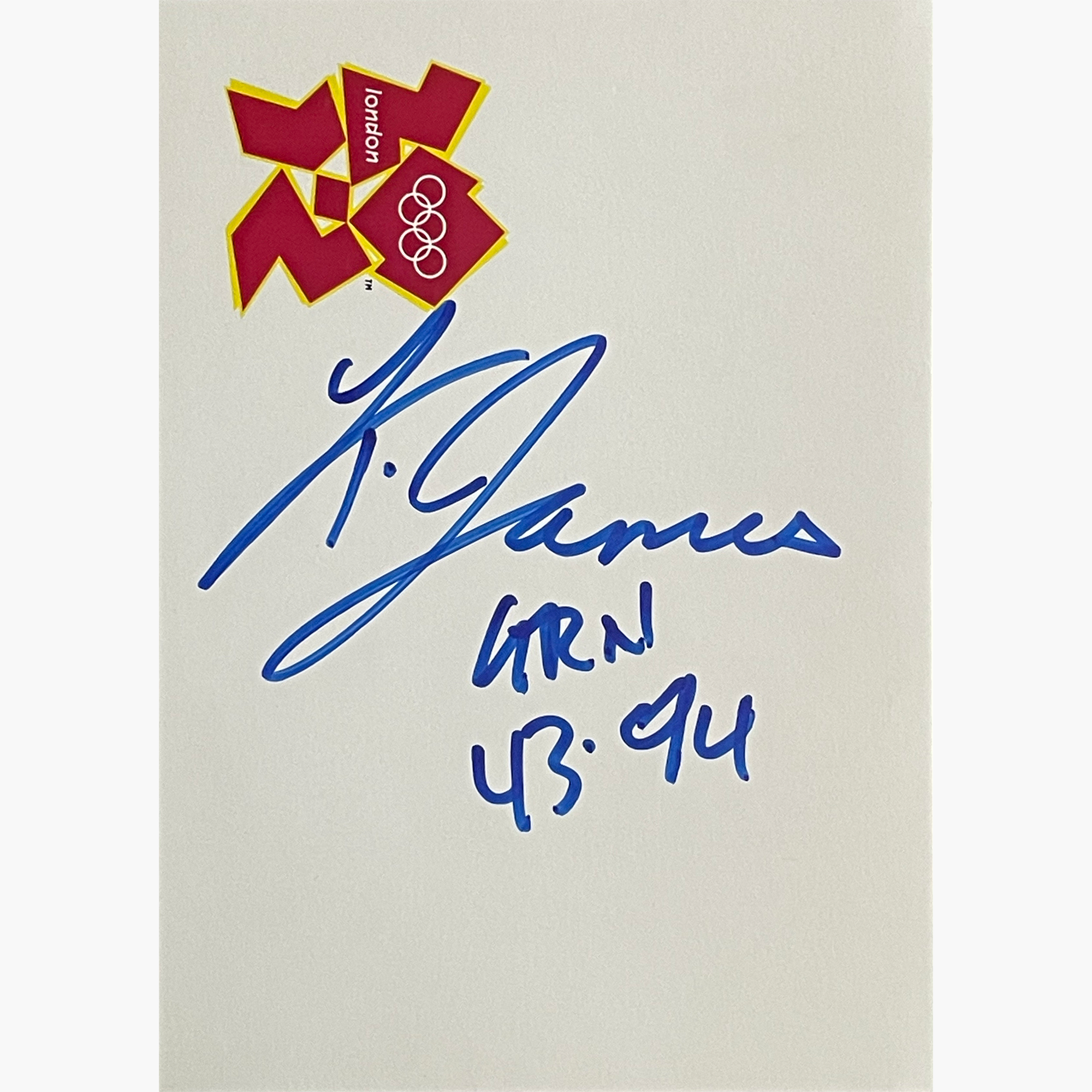 Kirani James – Signed 15cm x 10.5cm London Olympics 2012 Postcard