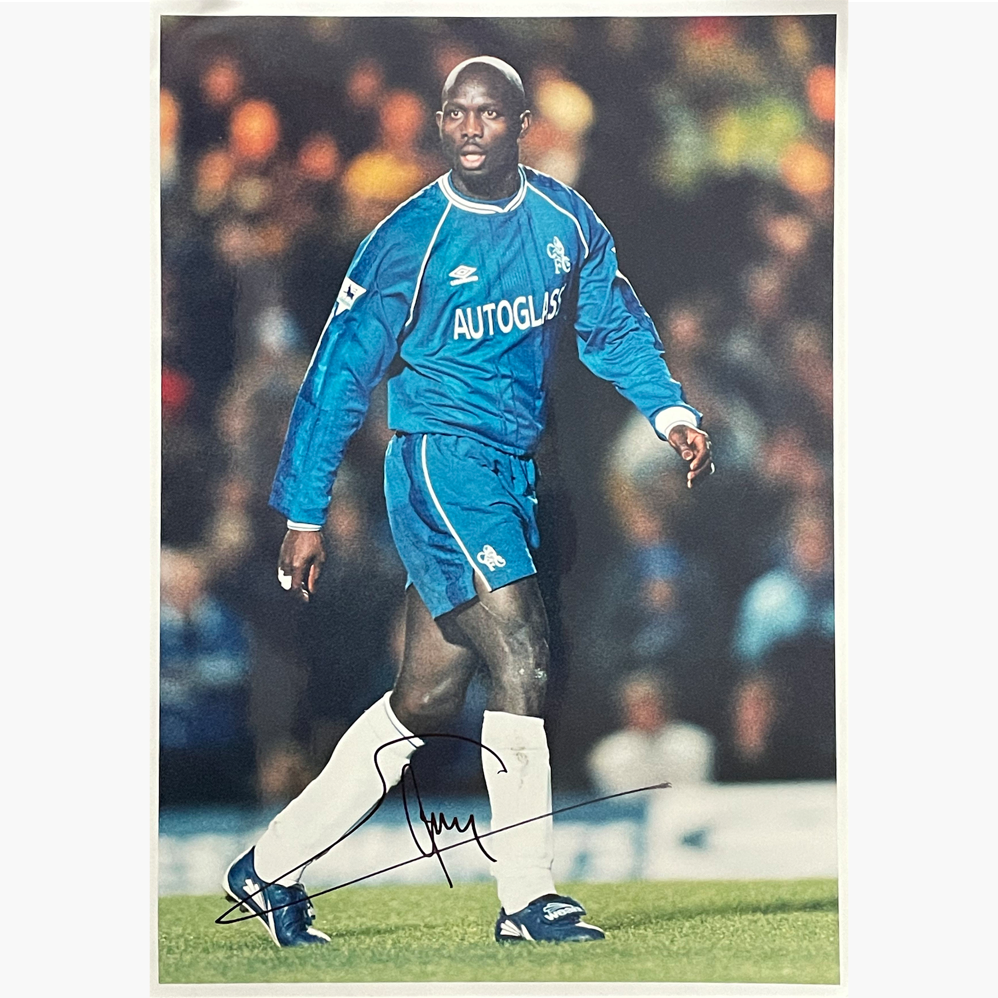 George Weah – Signed 30cm x 20cm Colour Action Photo