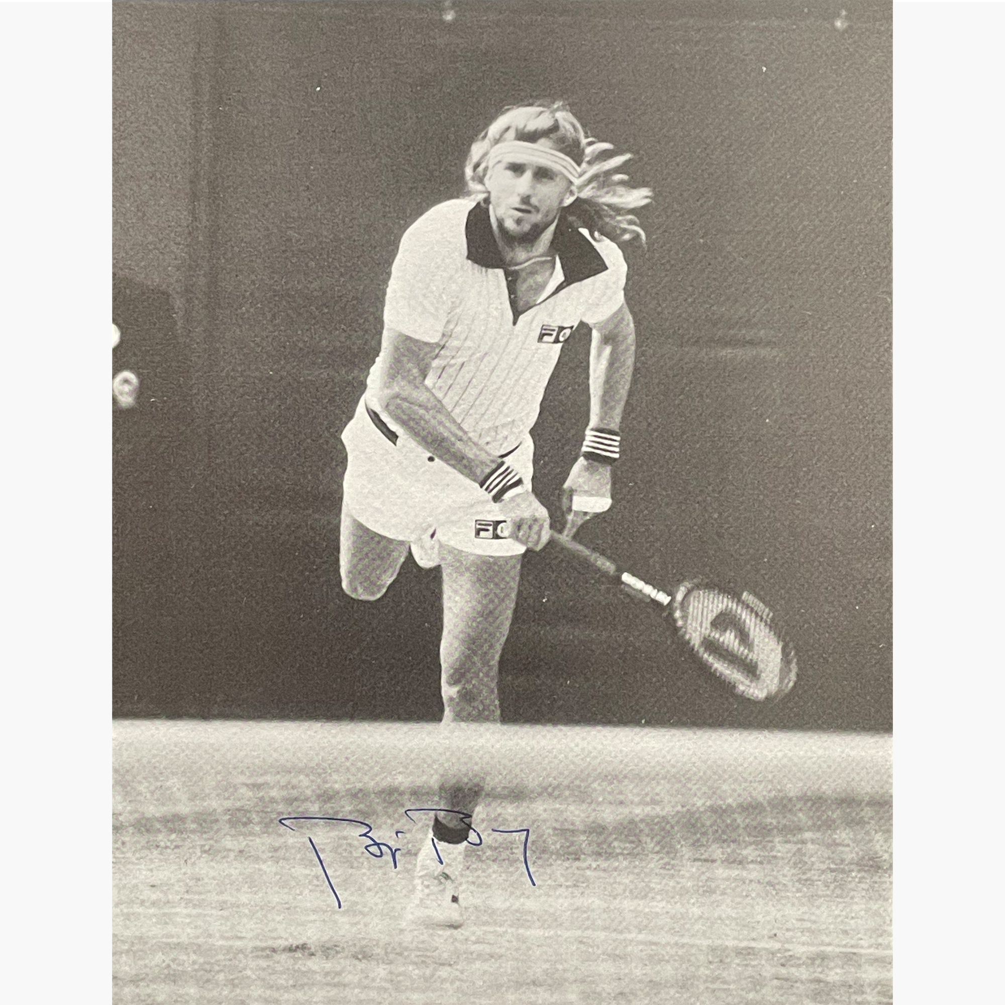 Bjorn Borg – Signed 18cm x 14cm Black & White Magazine Picture