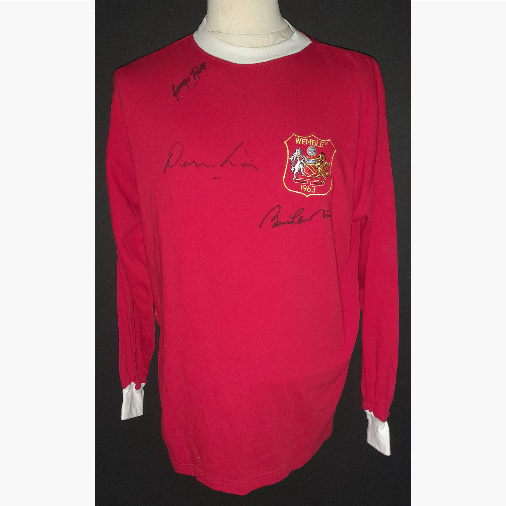 Manchester United 1963 FA Cup Final Shirt – Signed by George Best, Denis Law & Sir Bobby Charlton