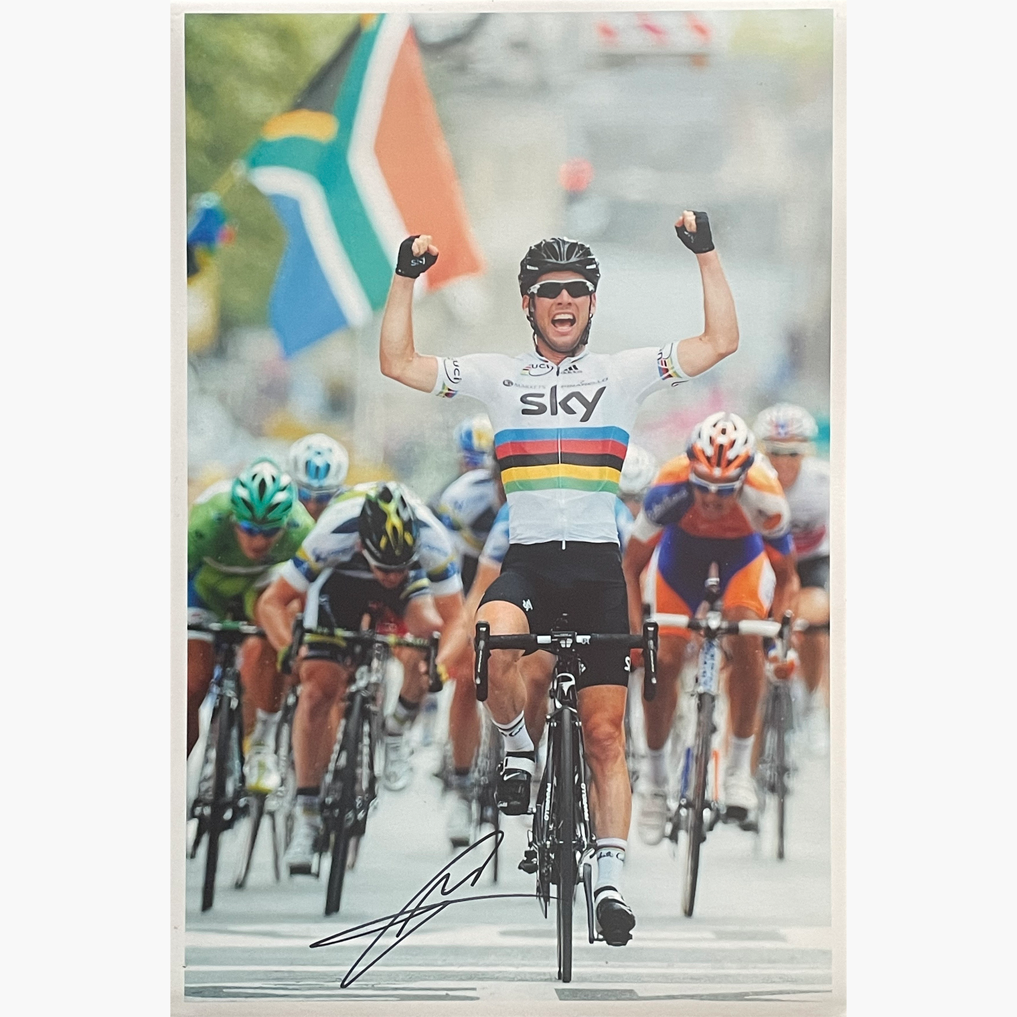 Mark Cavendish – Signed 30.5cm x 20.5cm Colour Action Photo