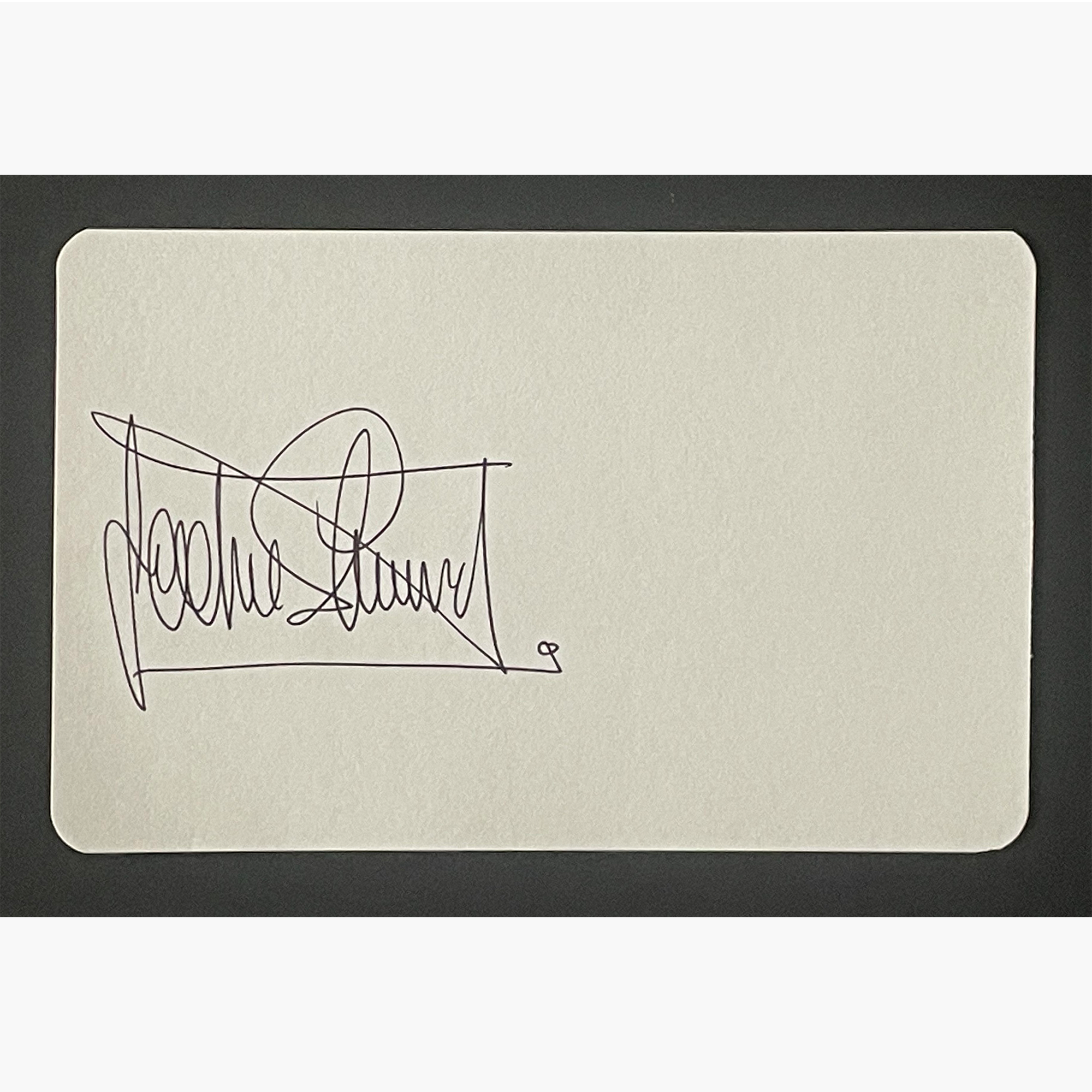 Jackie Stewart - Signed 14cm x 9cm Plain White Card