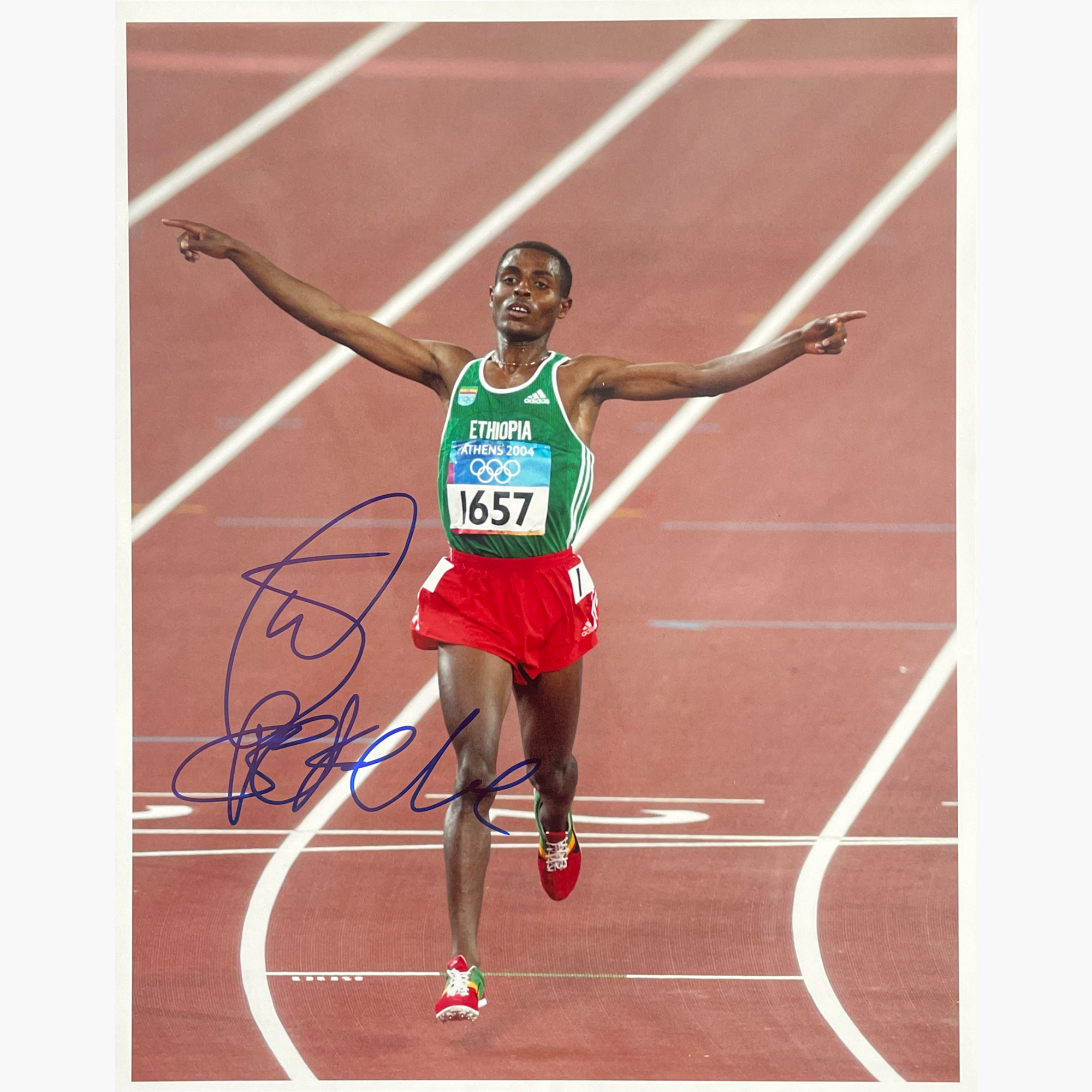 Kenenisa Bekele – Signed 25.3cm x 20.2cm Colour Action Photo