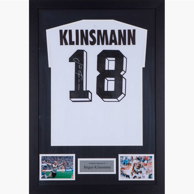 Jürgen Klinsmann – Signed & Framed 1990 Germany Shirt Display