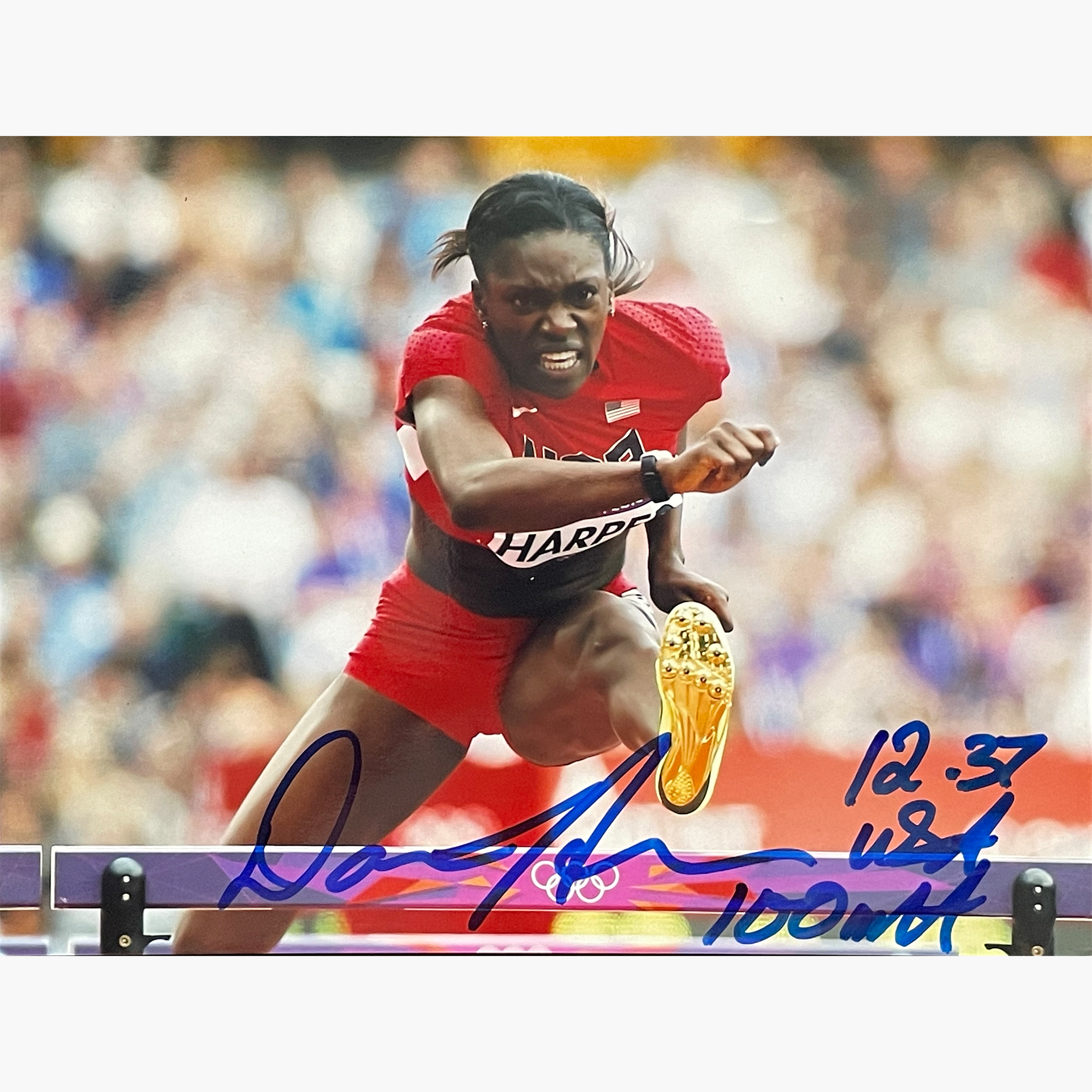 Dawn Harper – Signed 20cm x 15cm Colour Action Photo