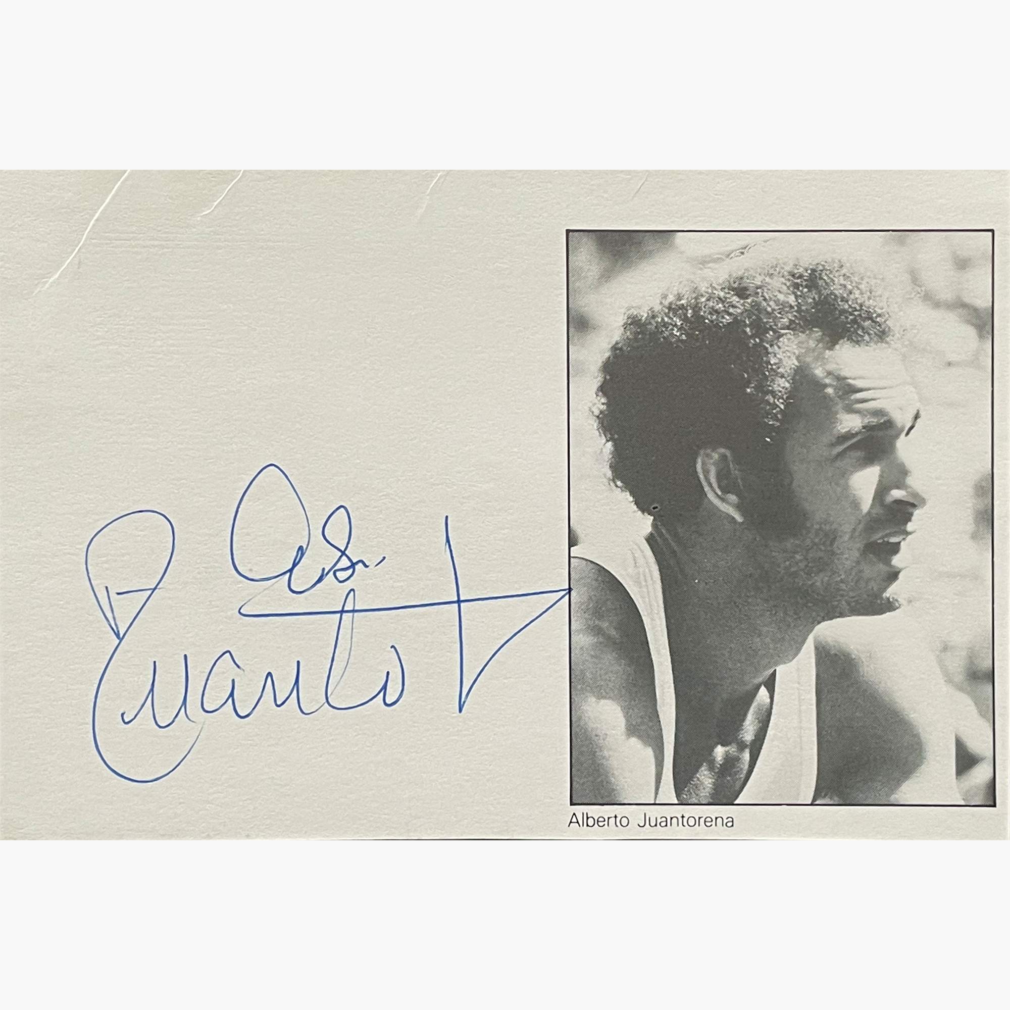 Alberto Juantorena – Signed 13.4cm x 9cm Slip of Paper
