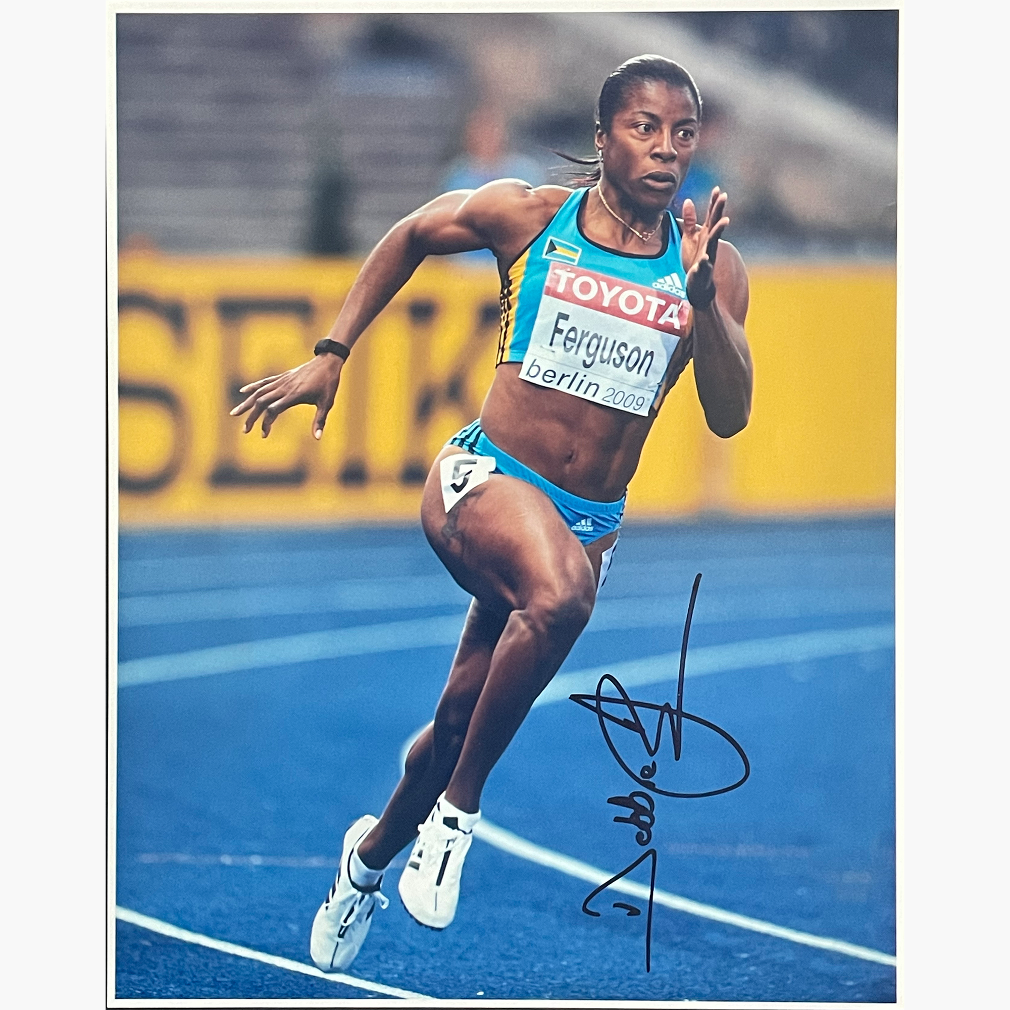 Debbie Ferguson – Signed 23.5cm x 19cm Colour Action Photo