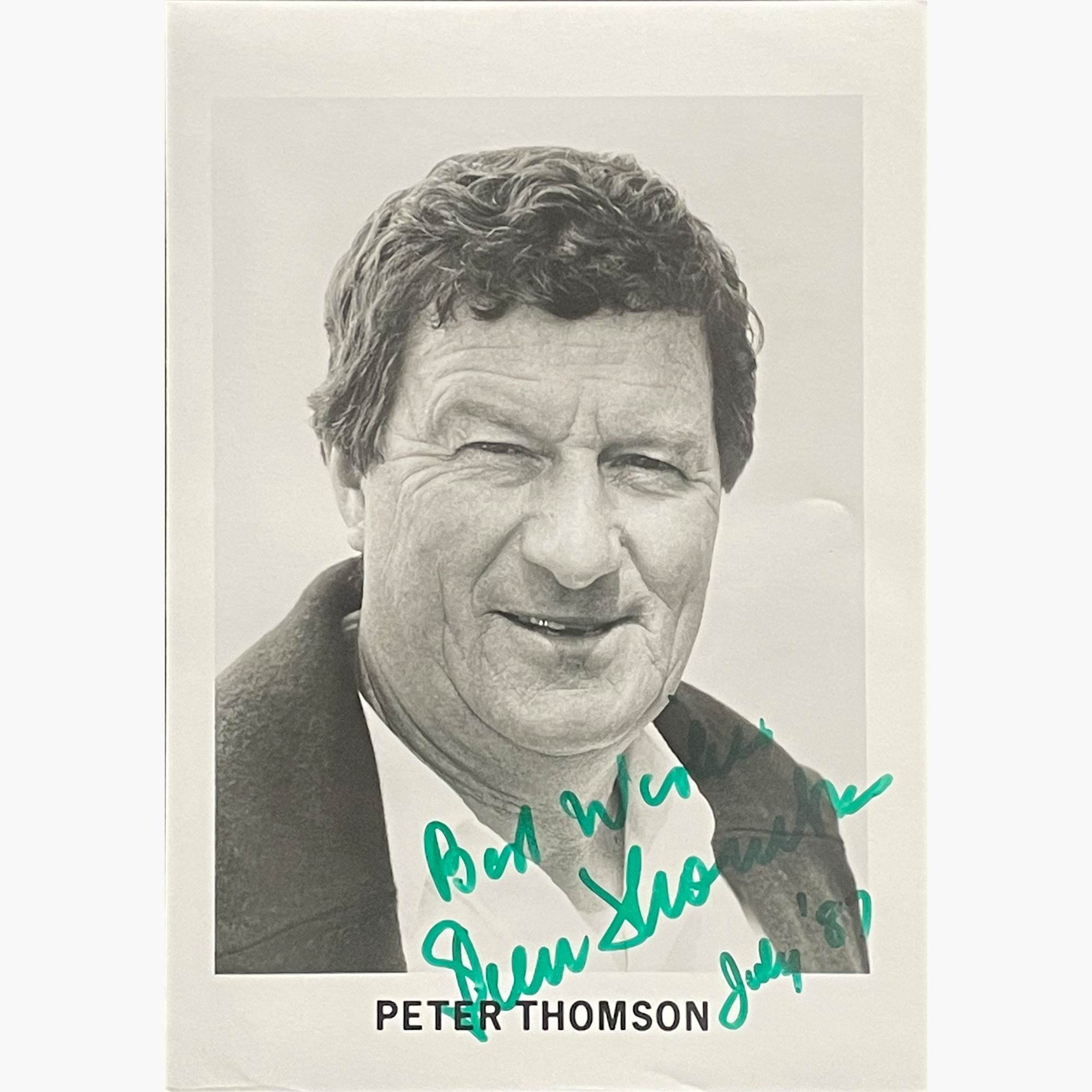 Peter Thomson – Signed 18cm x 12.5cm Black & White Photo