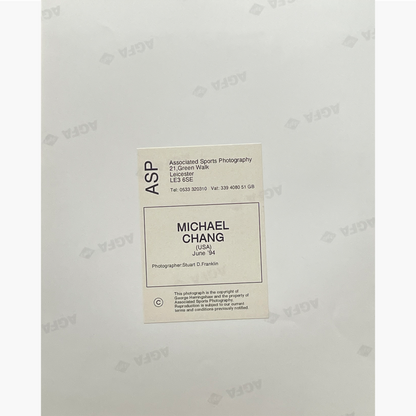 Michael Chang - Signed 25.5cm x 20.5cm Colour Action Press Photo