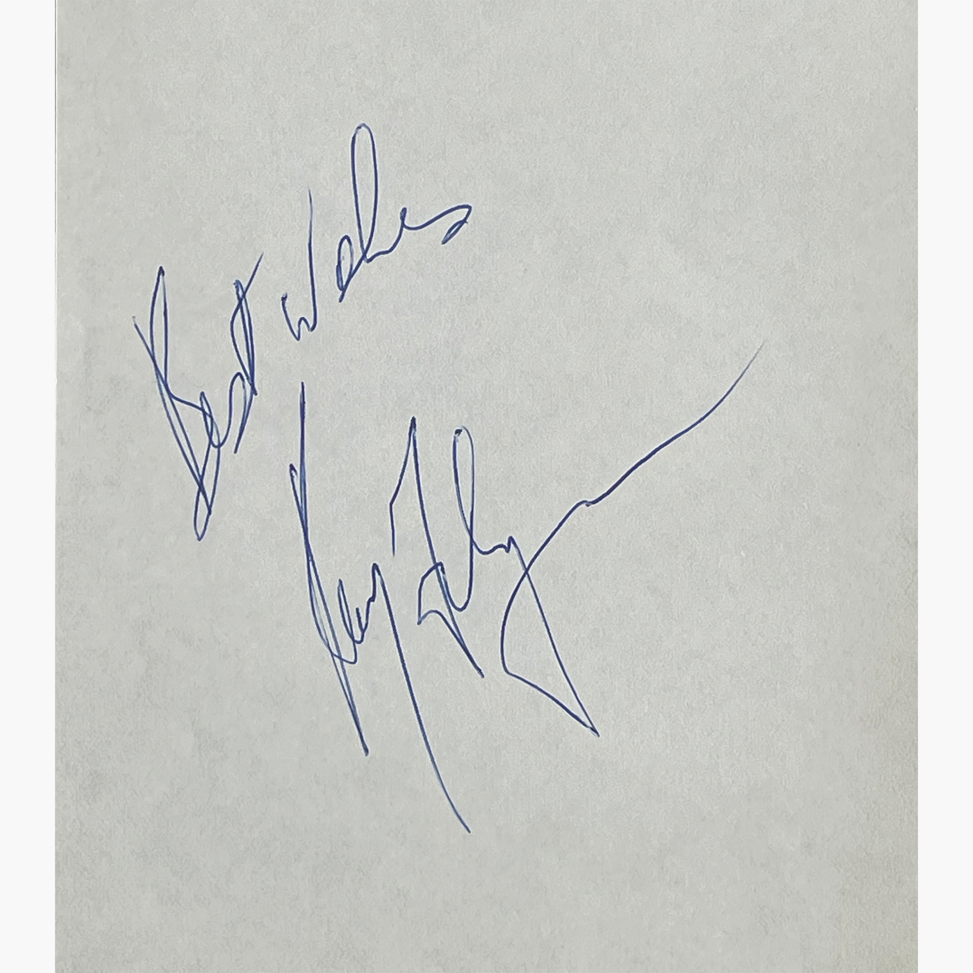 Ray Flynn – Signed 13cm x 12.7cm Slip Of Paper