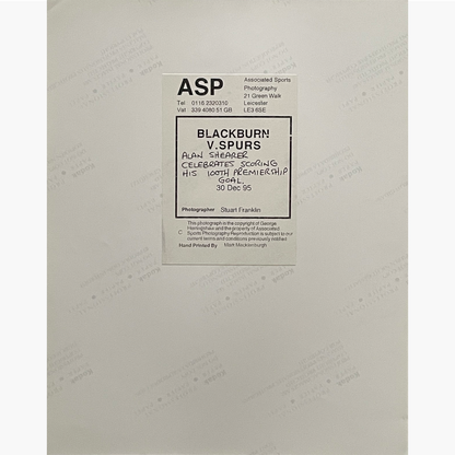 Alan Shearer – Signed 25.5cm x 20cm Colour Action Press Photo