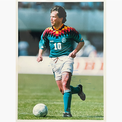 Lothar Matthaus – Signed 25.5cm x 18.5cm Colour Action Press Photo