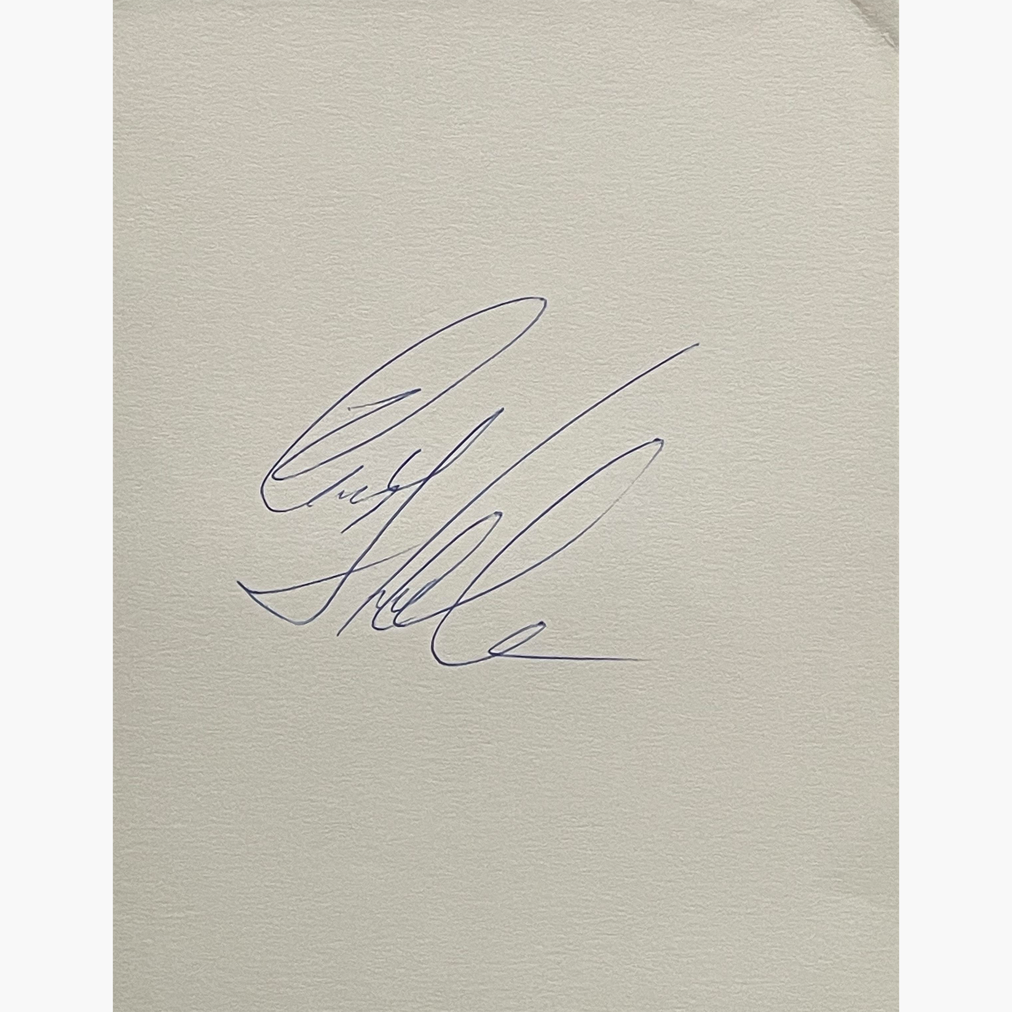 Craig Stadler– Signed 17.8cm x 13.2cm Plain White Page