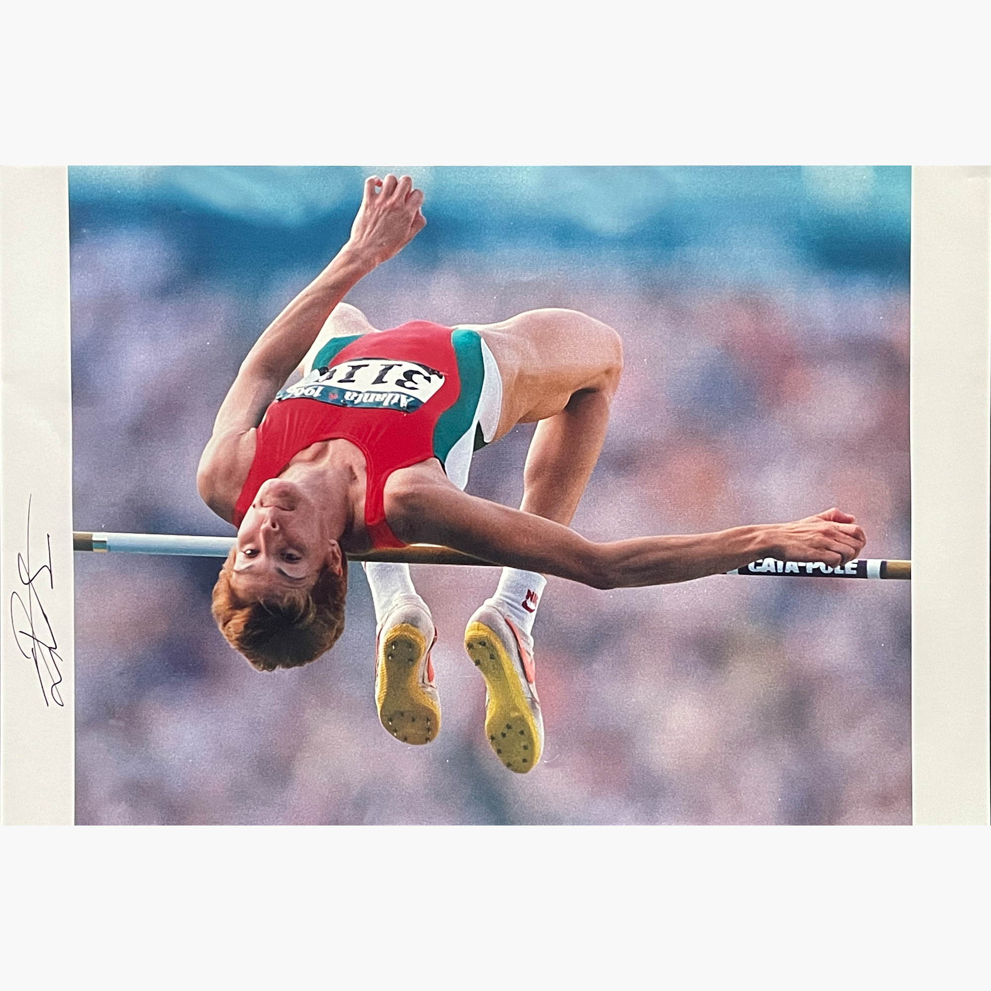 Stefka Kostadinova – Signed 30cm x 20cm Colour Action Photo