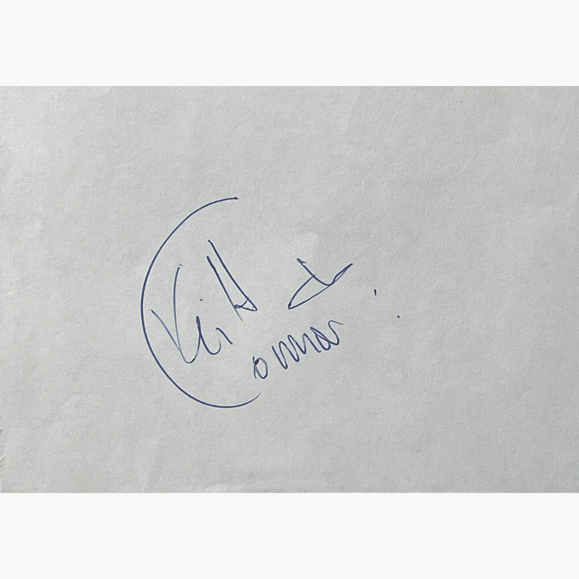 Keith Connor – Signed 12.7cm x 12cm Slip Of Paper