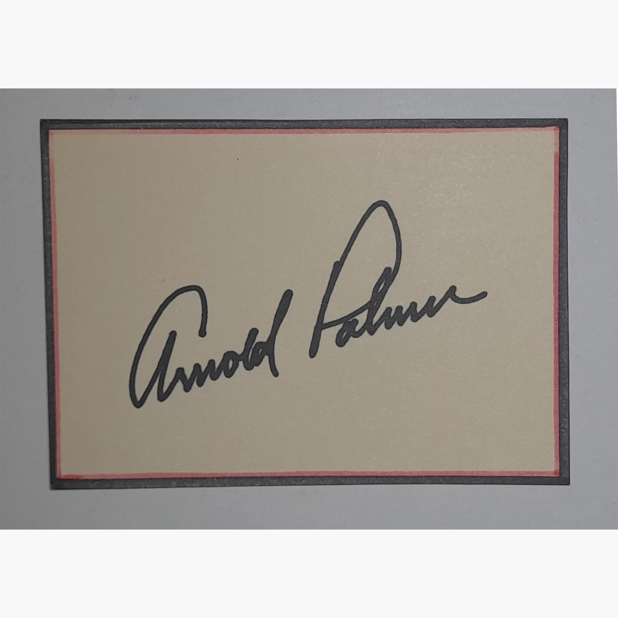Arnold Palmer – Signed 10.5cm x 7.4cm Card