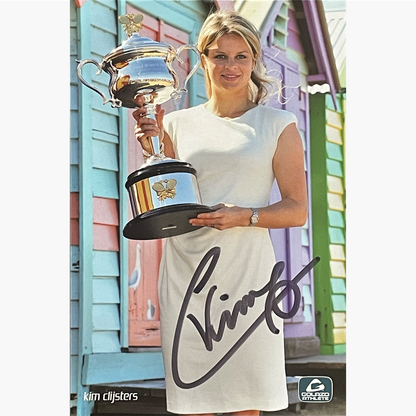 Kim Clijsters - Signed 15cm x 10cm Official Kim Clijsters Postcard