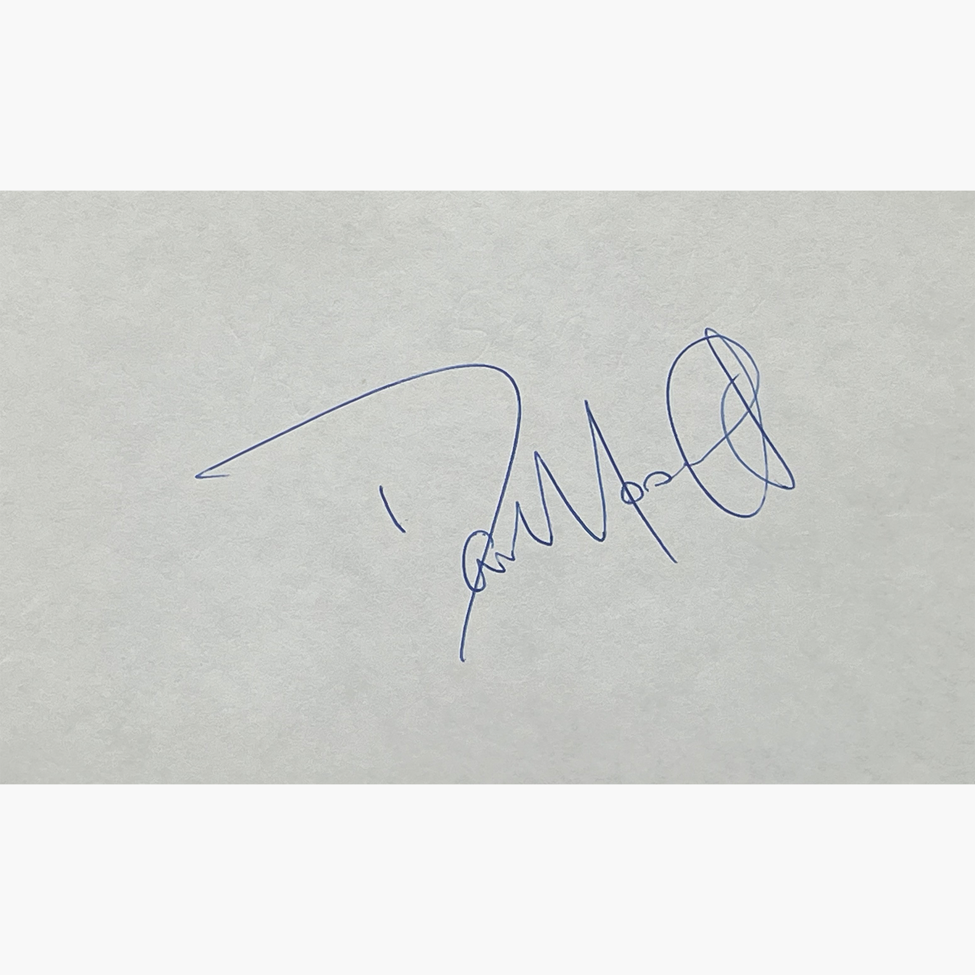 David Moorcroft – Signed 15cm x 10cm Slip of Paper