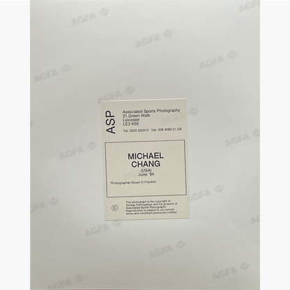 Michael Chang - Signed 25.5cm x 18cm Colour Action Press Photo