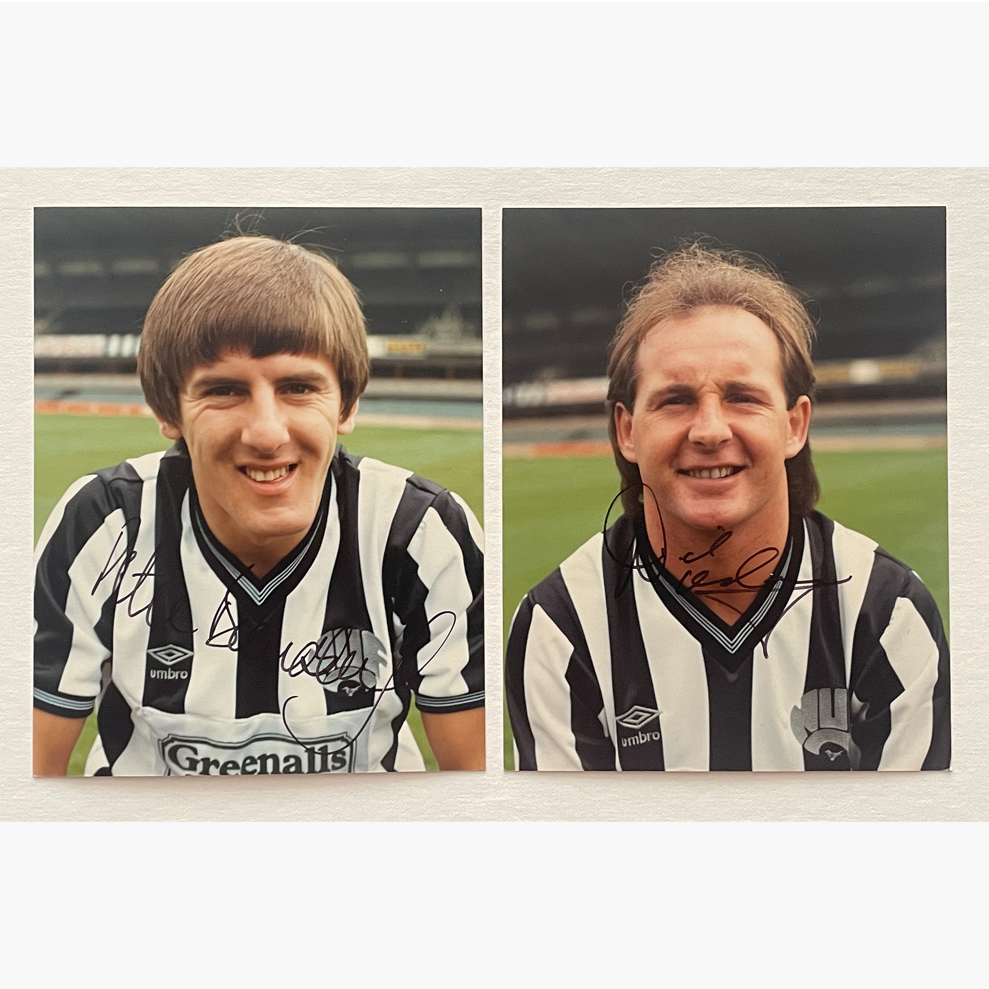 Peter Beardsley & David McCreery – Signed 12.5cm x 10cm Colour Photos