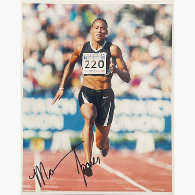 Marion Jones – Signed 25.3cm x 18.5cm Colour Action Press Photo