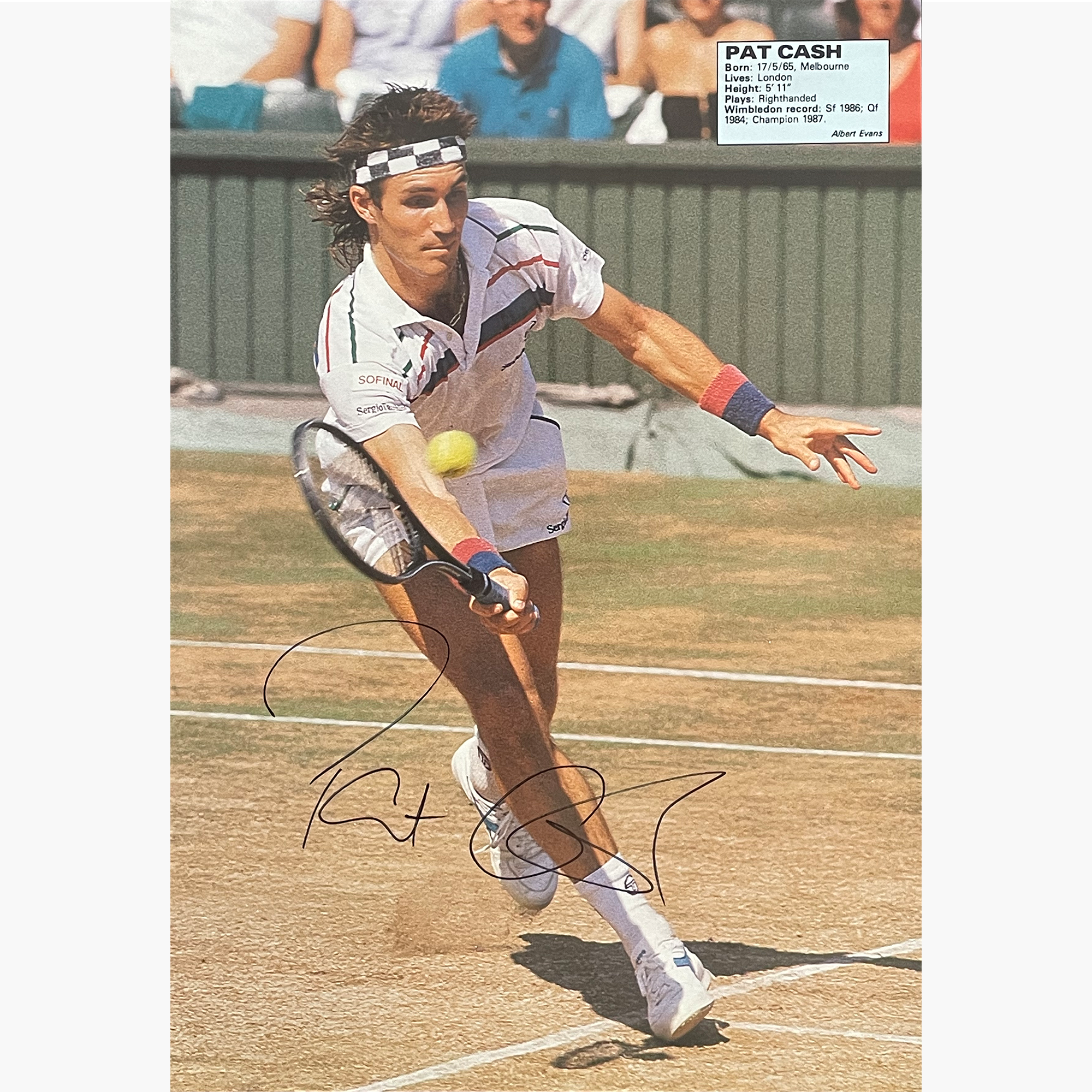 Pat Cash - Signed 30cm x 21cm Colour Action Magazine Picture