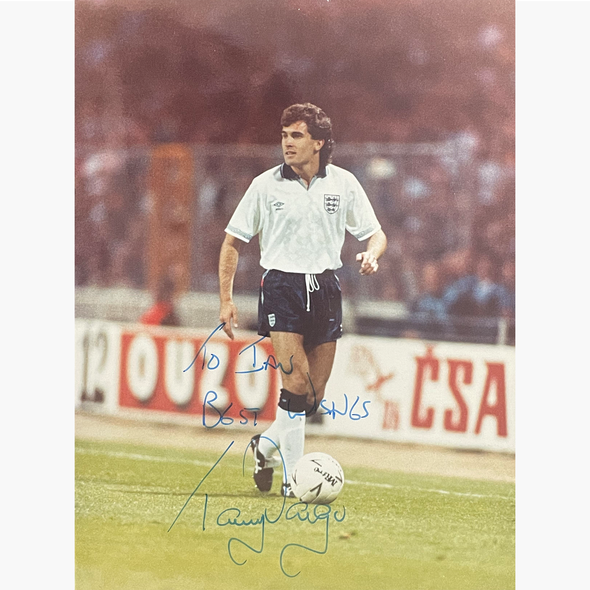 Tony Dorigo – Signed 20.5cm x 15.5cm Colour Action Photo
