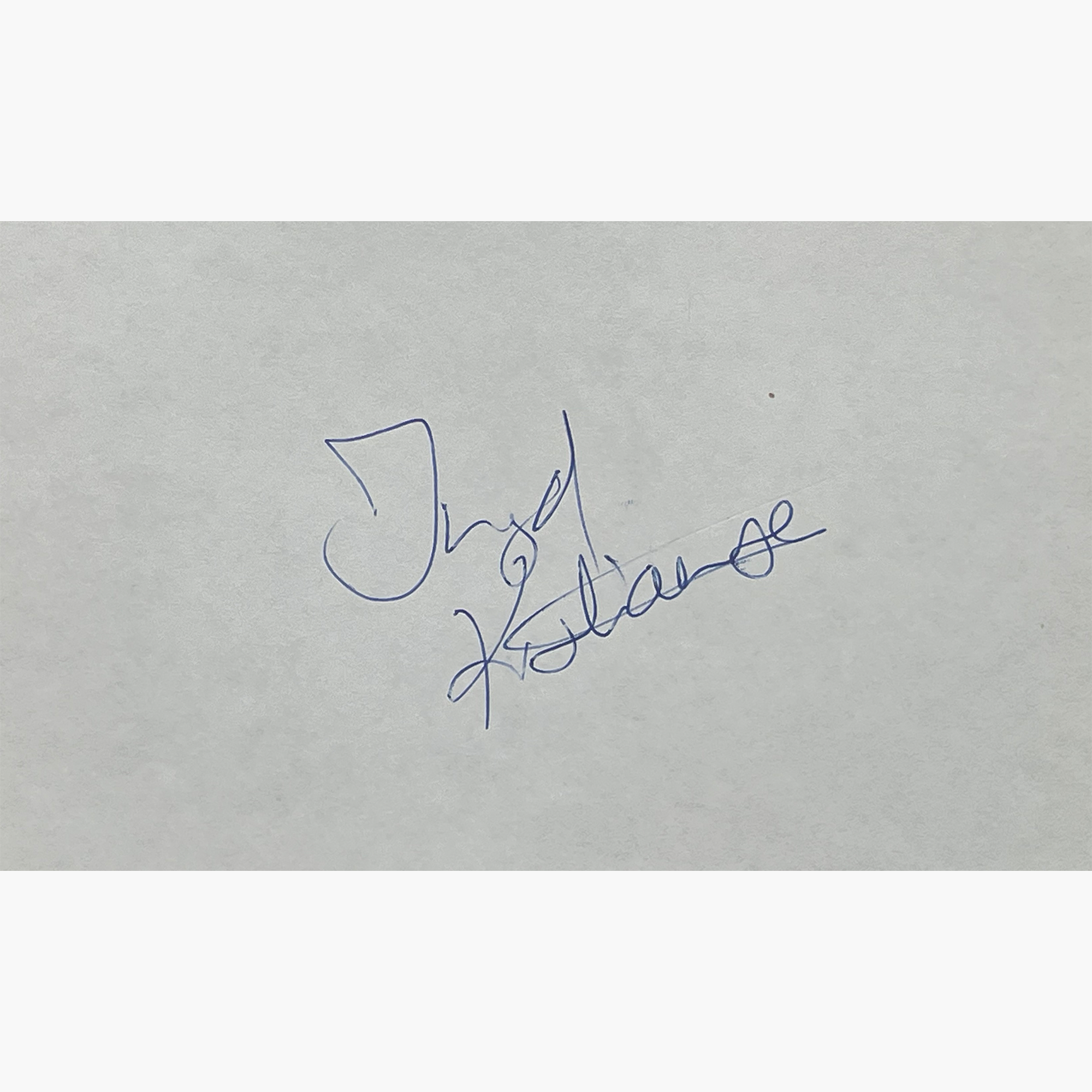 Ingrid Kristiansen – Signed 13cm x 12.5cm Slip Of Paper