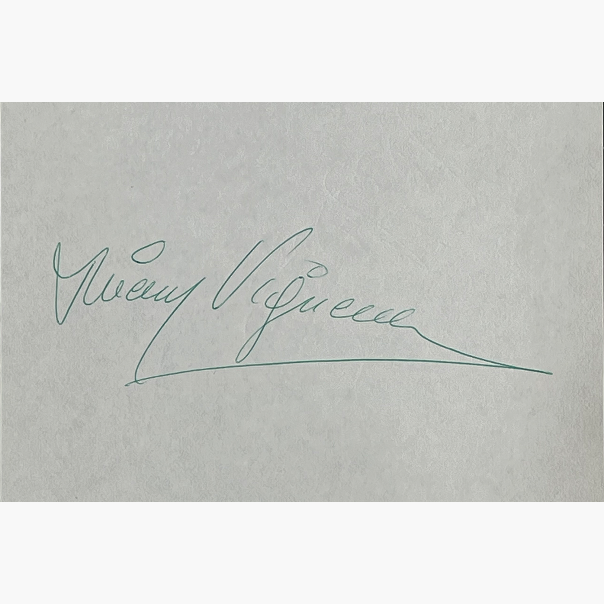 Thierry Vigneron – Signed 12.6cm x 10cm Slip Of Paper