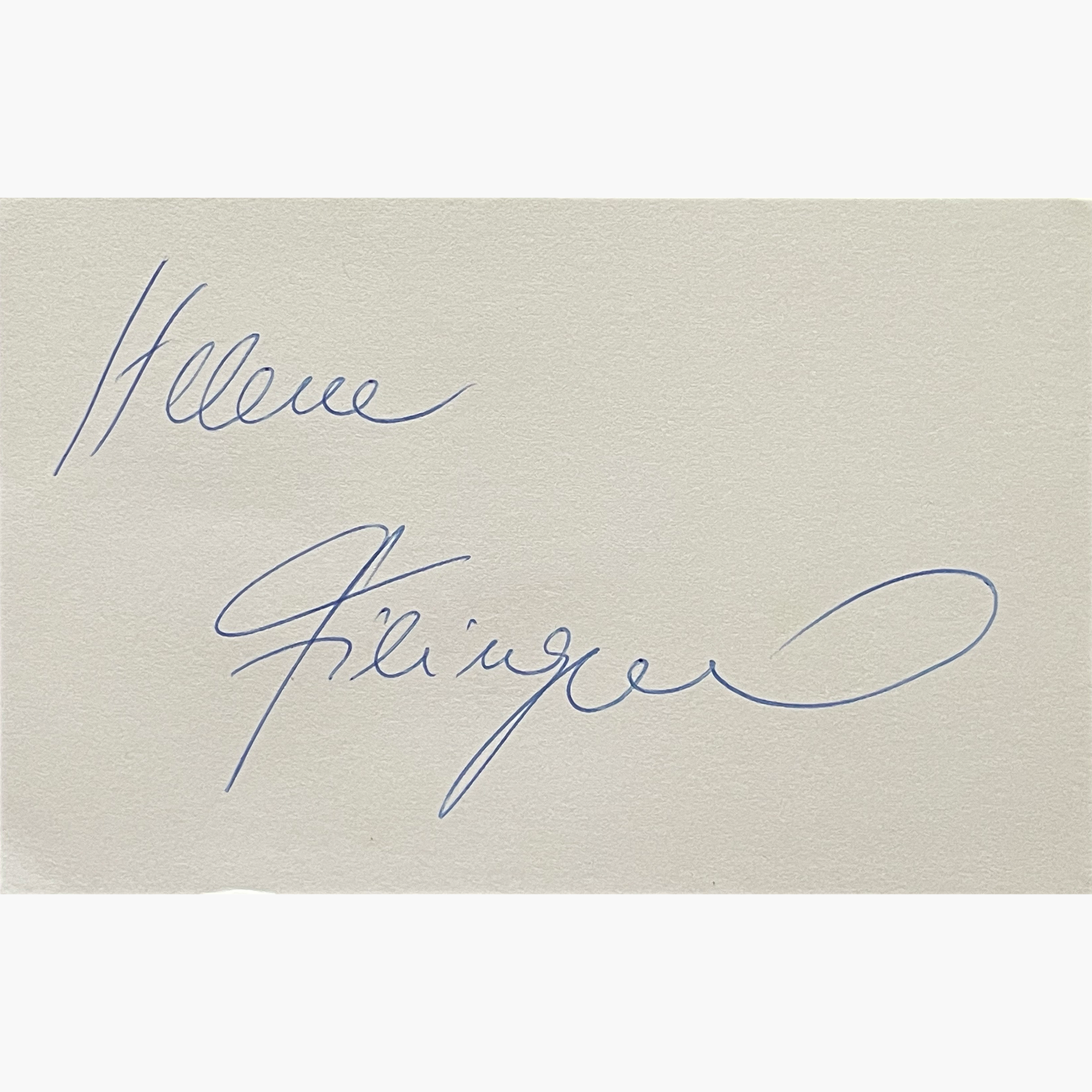 Helena Fibingerova – Signed 14cm x 9cm Plain White Card