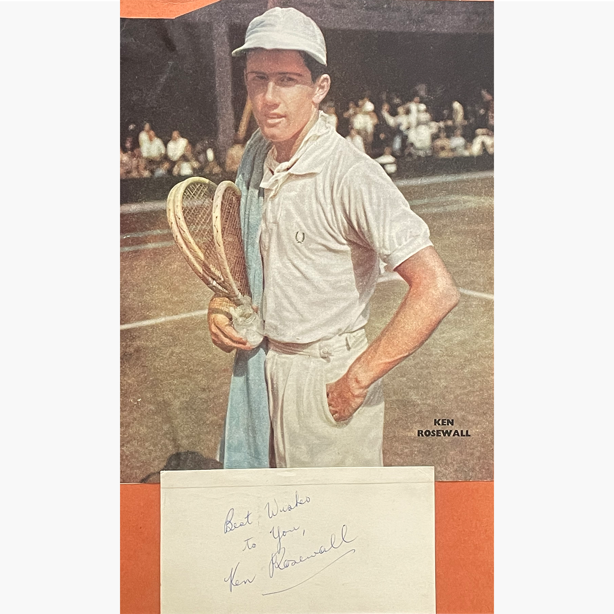 Ken Rosewall - Signed 31.5cm x 20cm Colour Magazine Picture