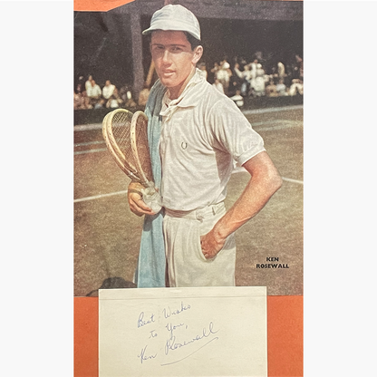 Ken Rosewall - Signed 31.5cm x 20cm Colour Magazine Picture