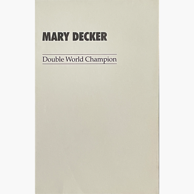 Mary Decker Slaney – Signed 14cm x 8.8cm Colour Action Sponsor Card