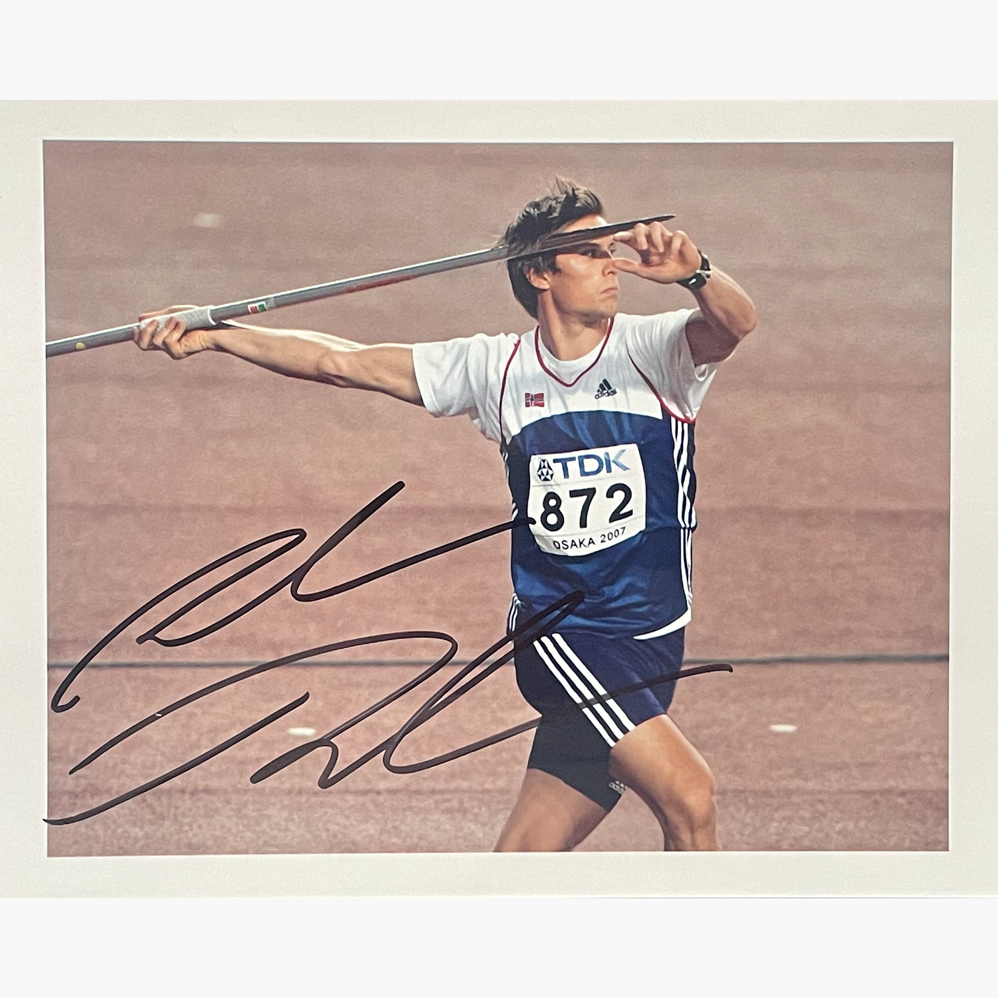 Andreas Thorkildsen – Signed 18.5cm x 15cm Colour Action Photo