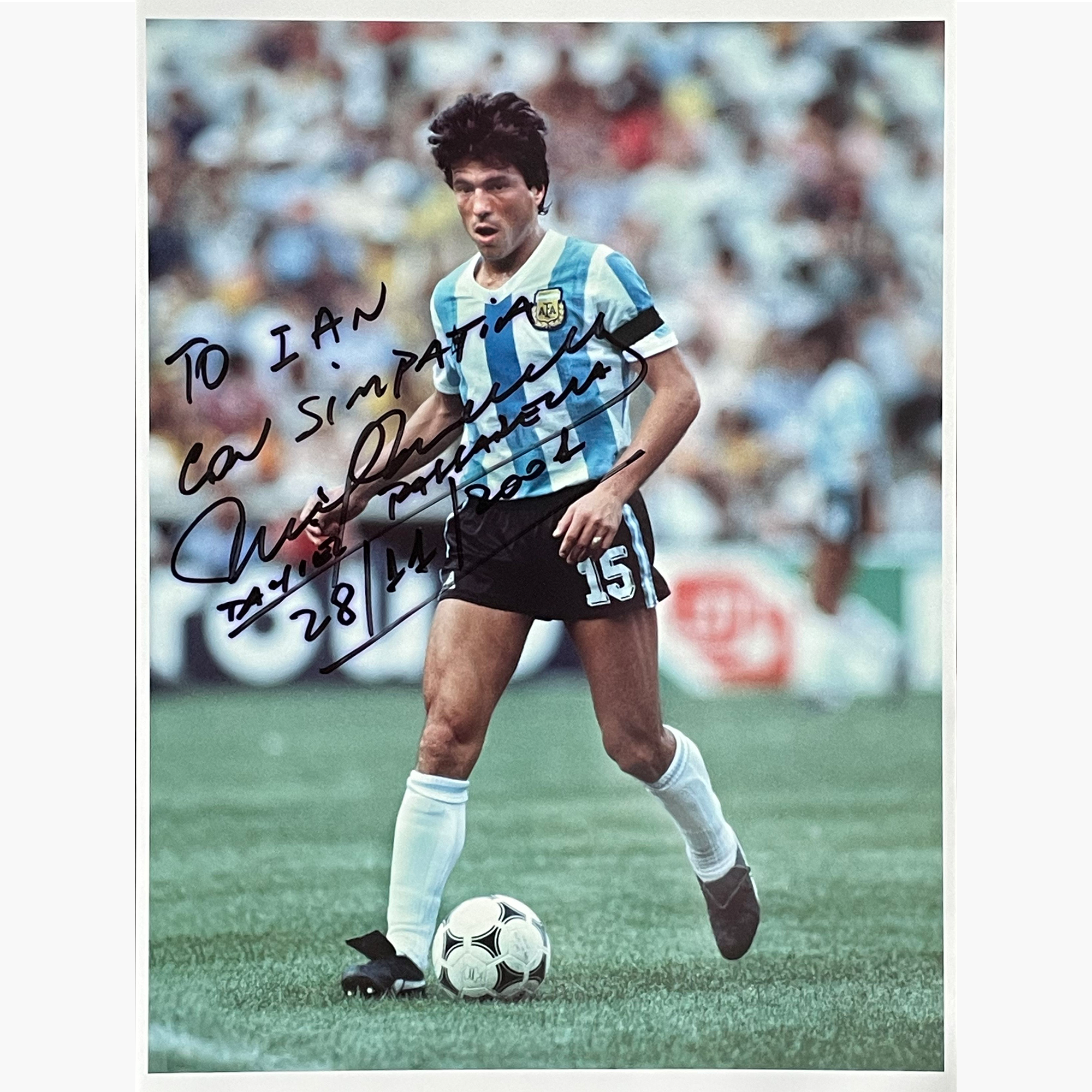 Daniel Passarella – Signed 28cm x 21cm Colour Action Photo