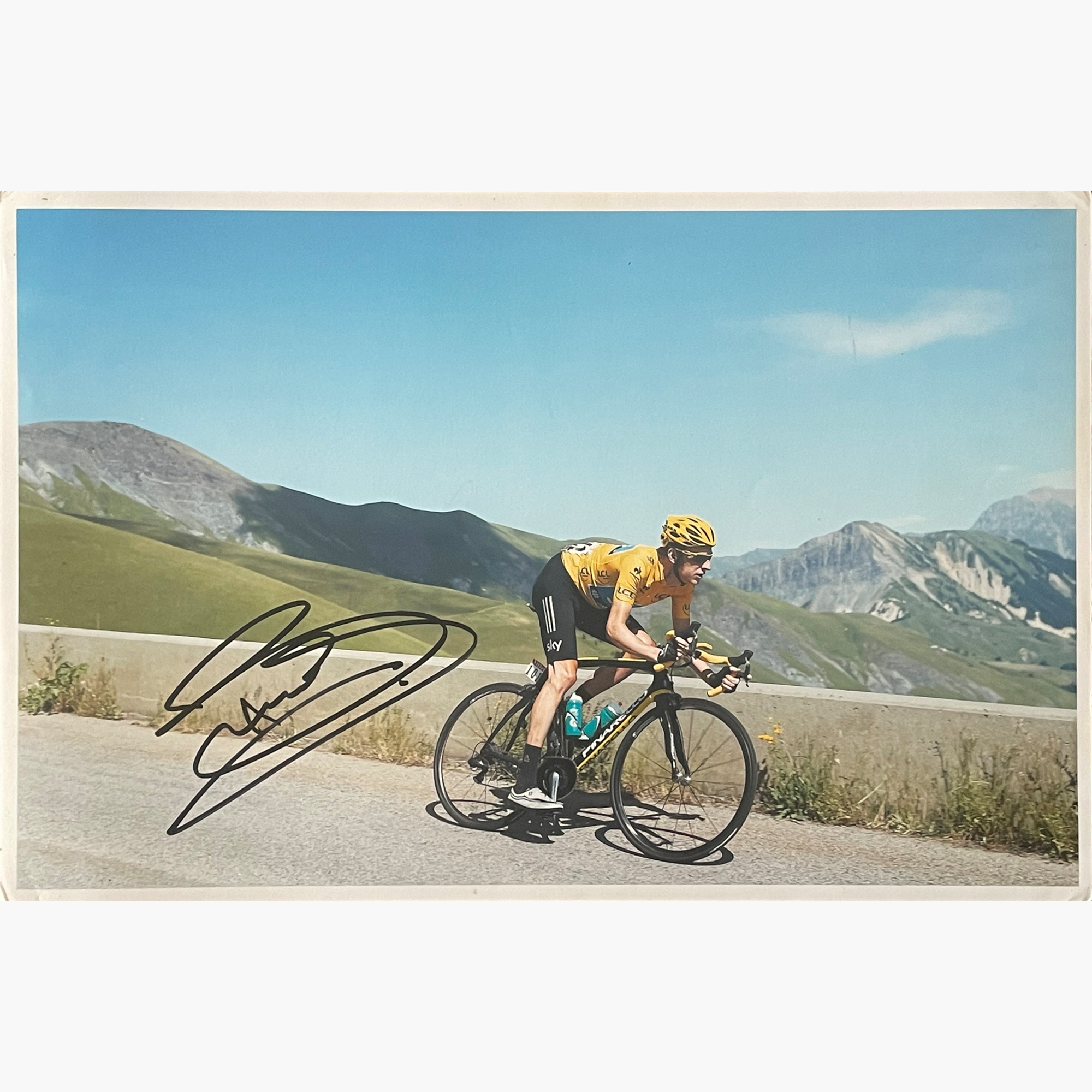 Bradley Wiggins – Signed 30.5cm x 20.5cm Colour Action Photo