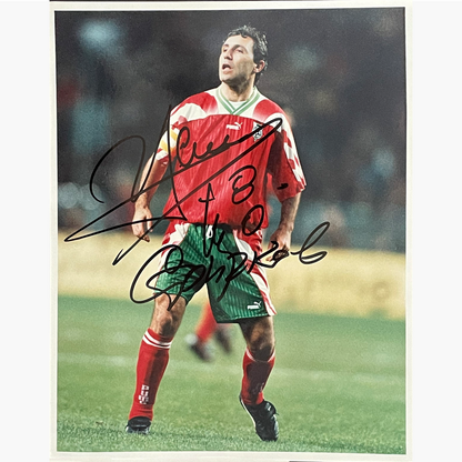 Hristo Stoichkov – Signed 25.5cm x 20cm Colour Action Press Photo